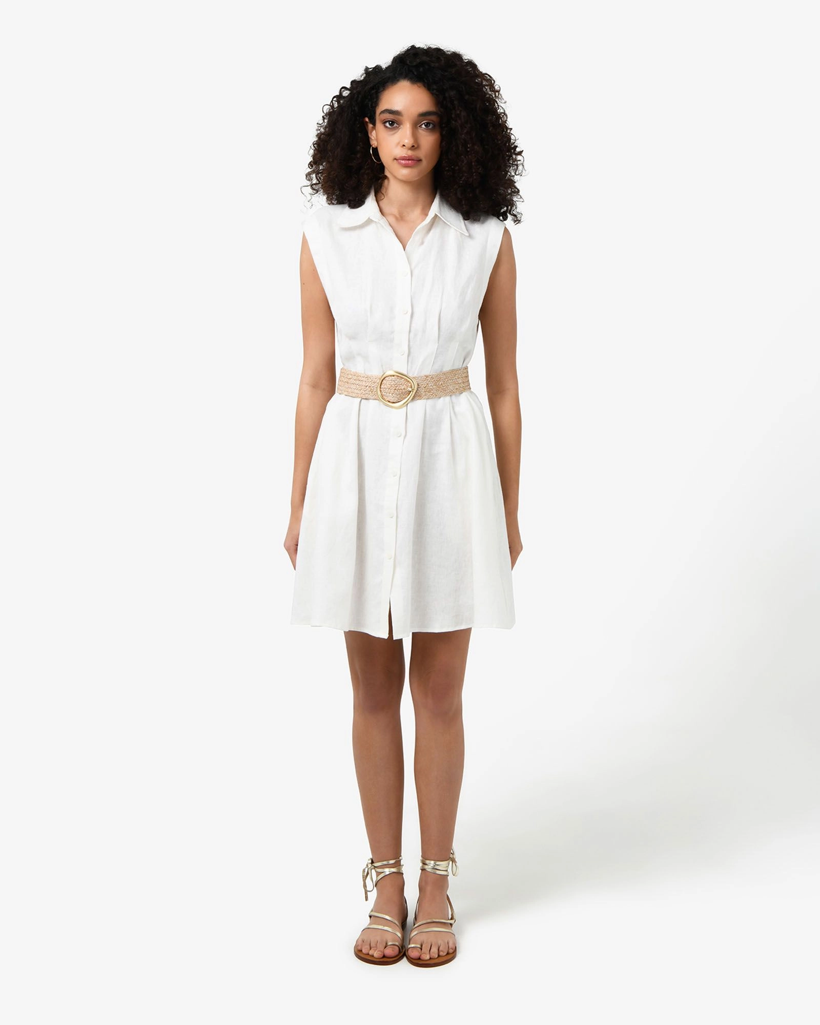 Forcast Clothing - Ami Linen Mini Beach Dress