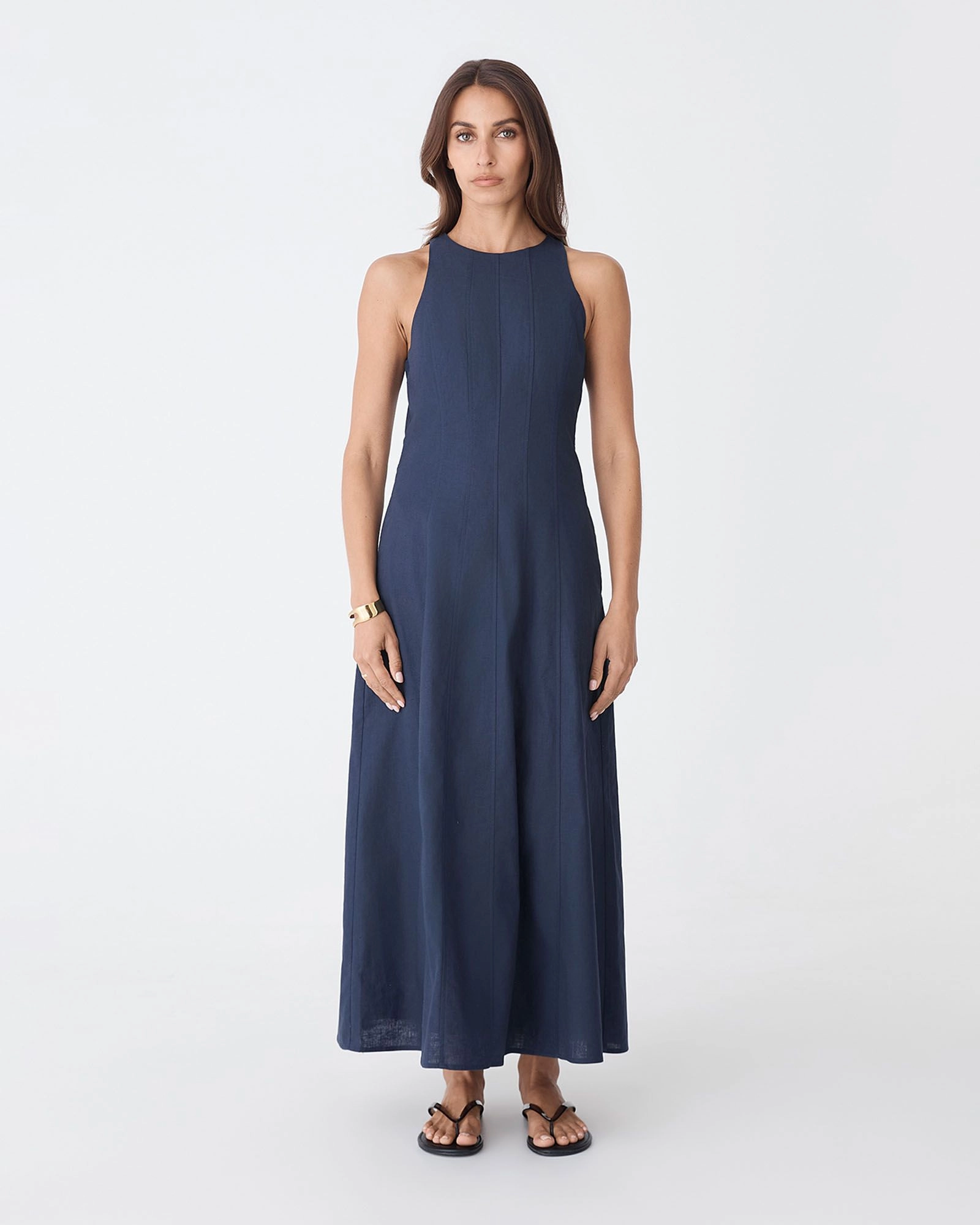 Forcast Clothing - Tory Linen Blend Panel Dress