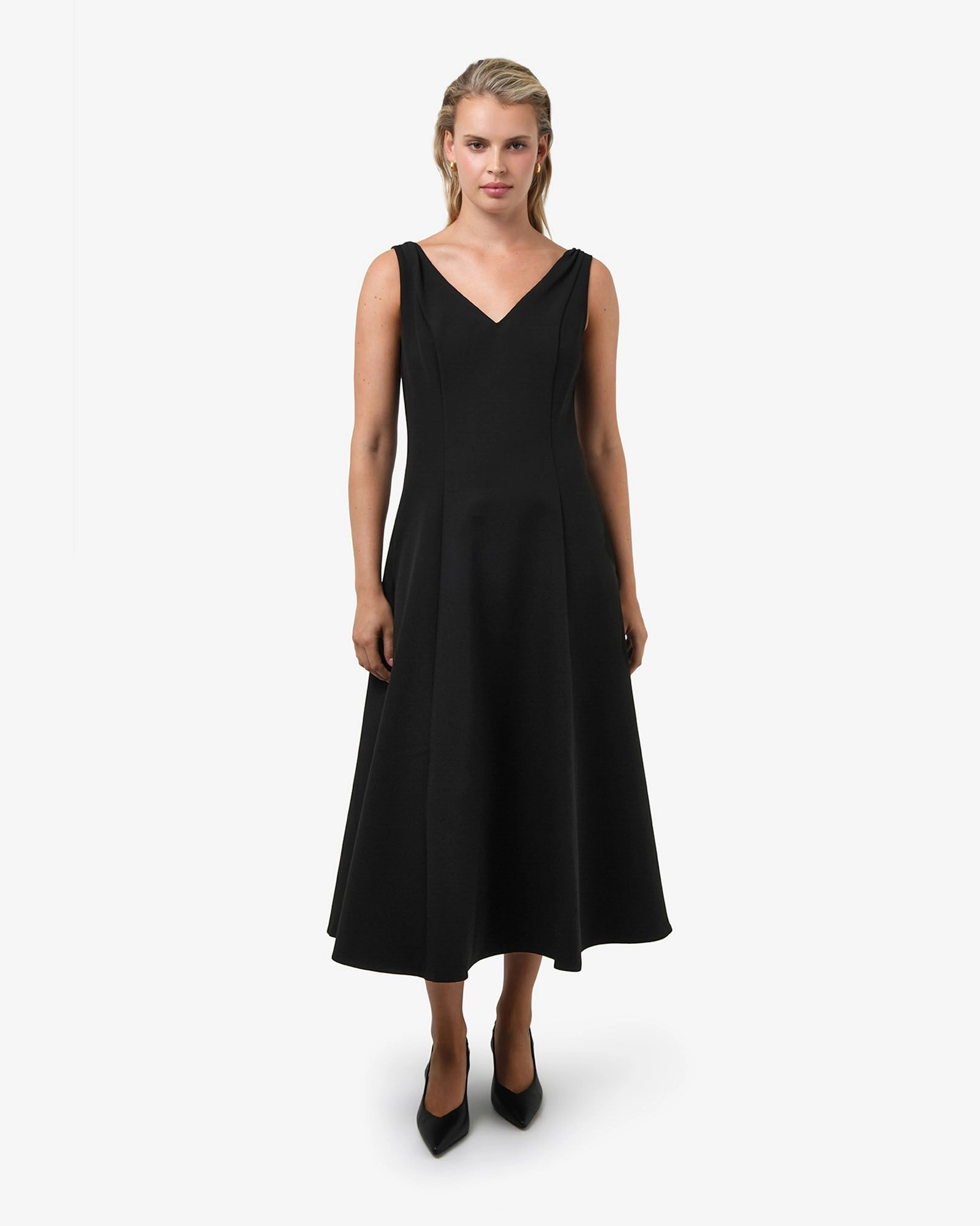Forcast Clothing - Yana Off Shoulder Panel Dress