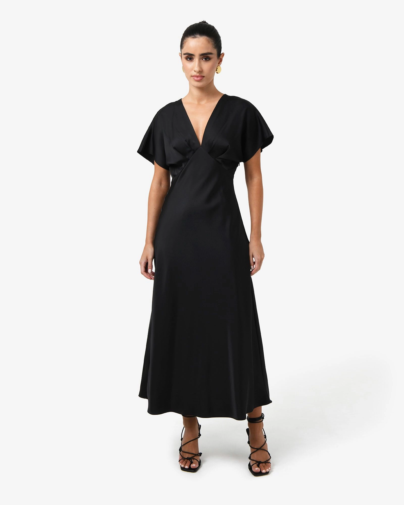 Forcast Clothing - Catalina V-Neck Satin Dress