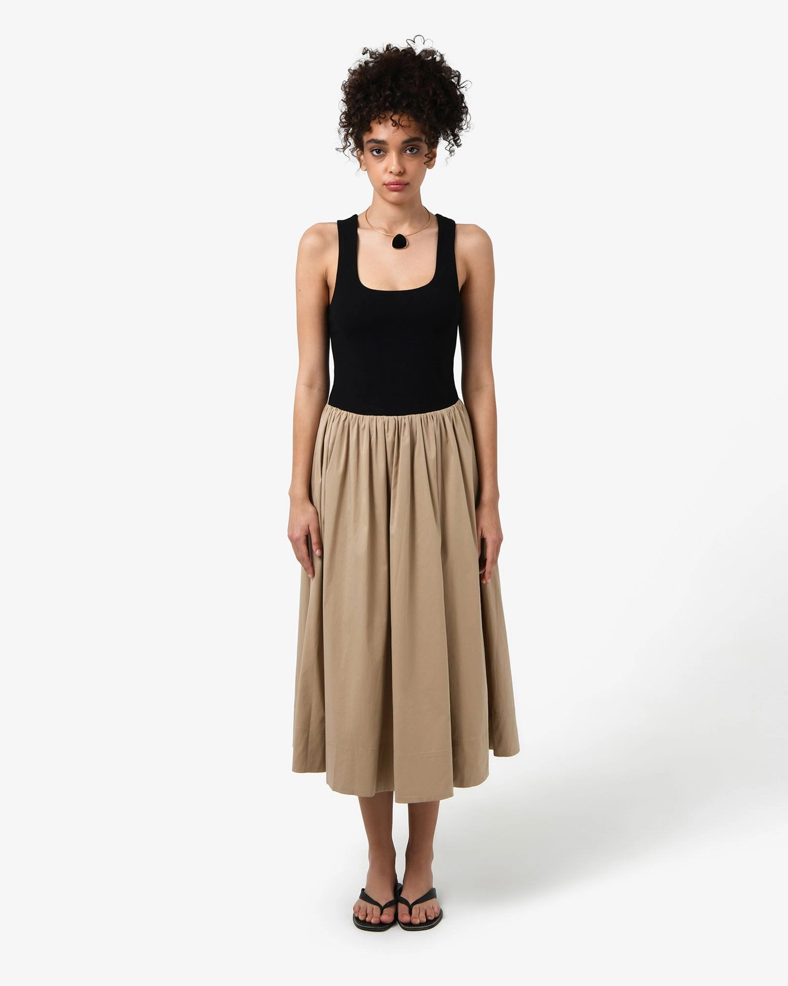 Forcast Clothing - Soho Cotton & Knit Midi Dress