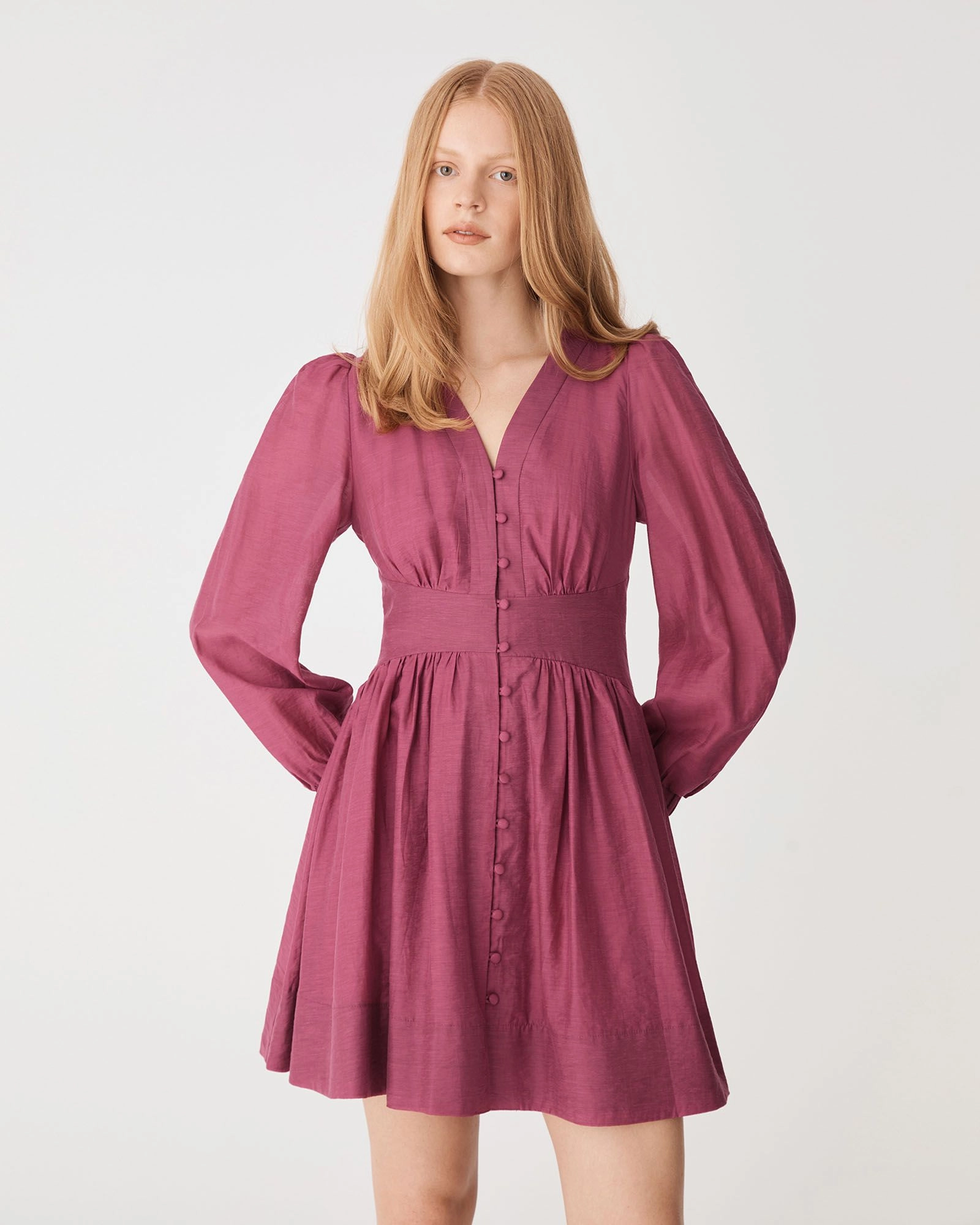 Forcast Clothing - Paloma V-Neck Mini Dress