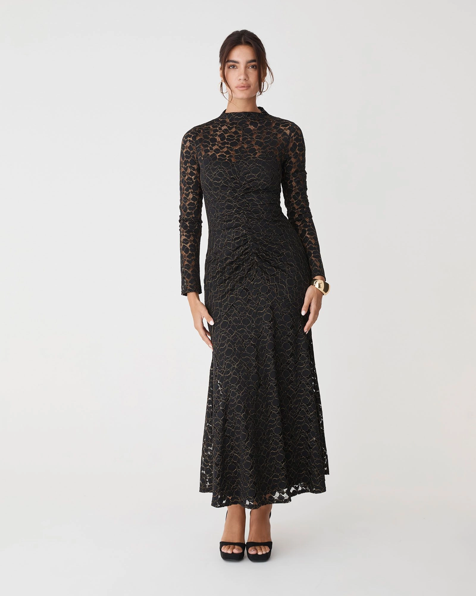 Forcast Clothing - Romy Lace Ruched Dress