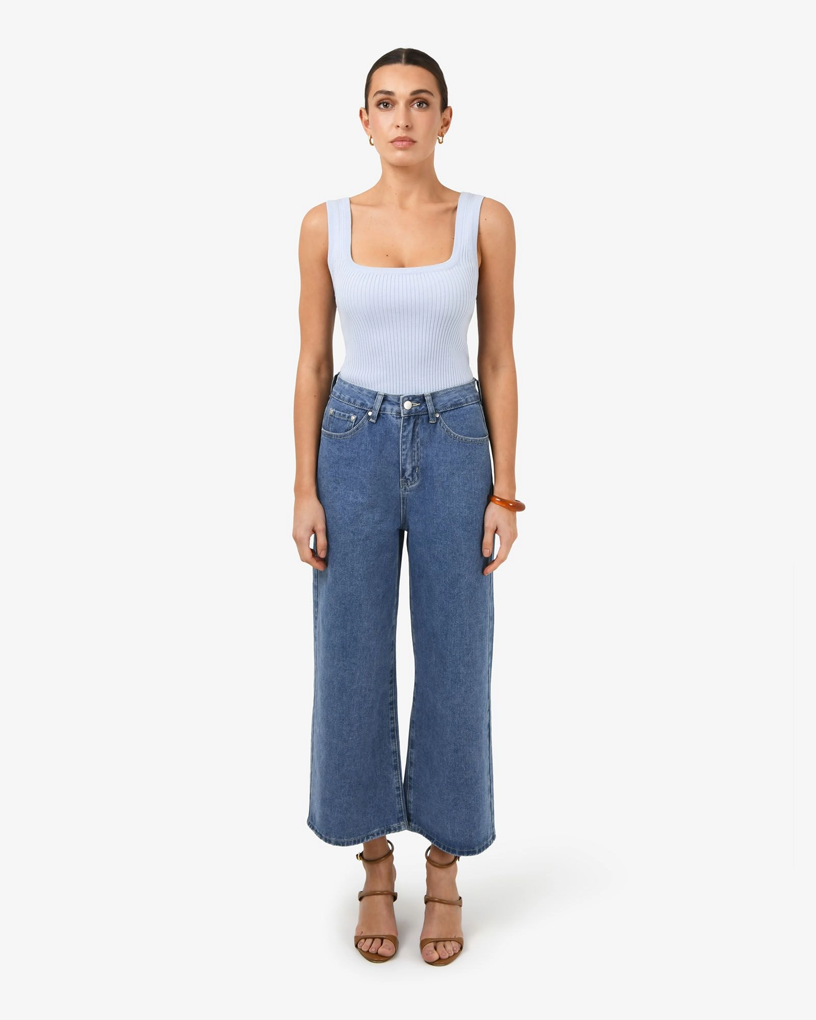 Forcast Clothing - Windsor Cropped Wide Leg Jeans
