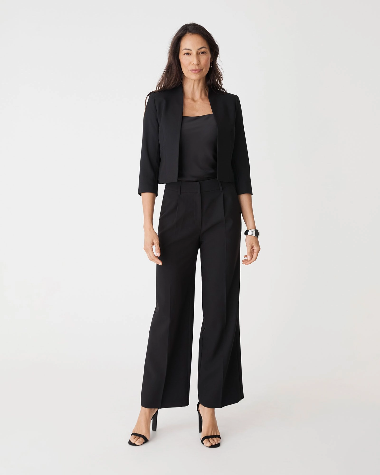 Forcast Clothing - Nikki Collarless Cropped Jacket
