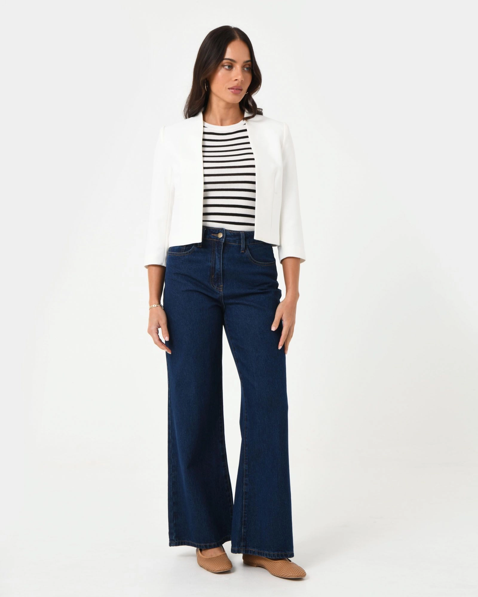 Forcast Clothing - Nikki Collarless Cropped Jacket