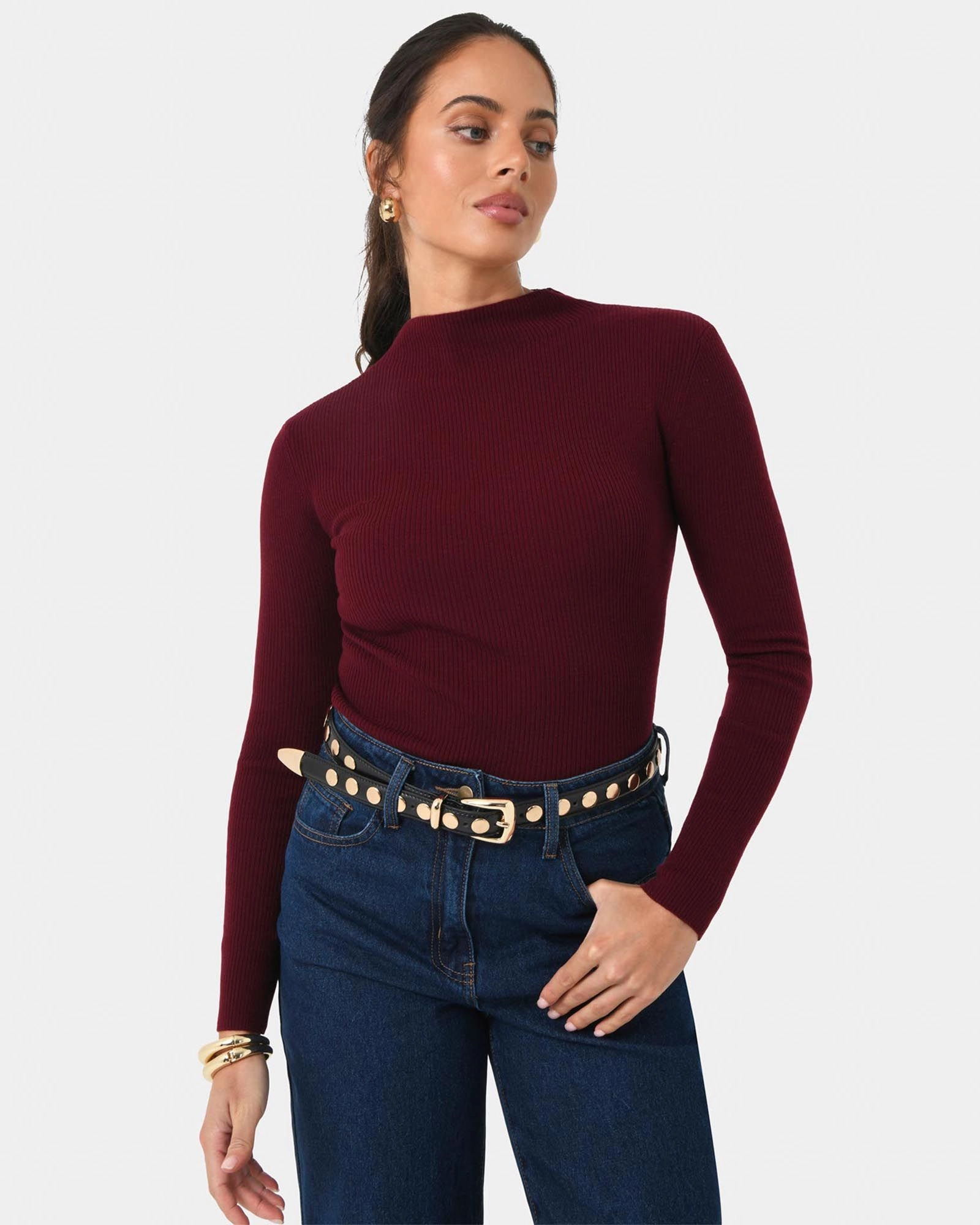 Forcast Clothing - Avelyn Mock Neck Knit