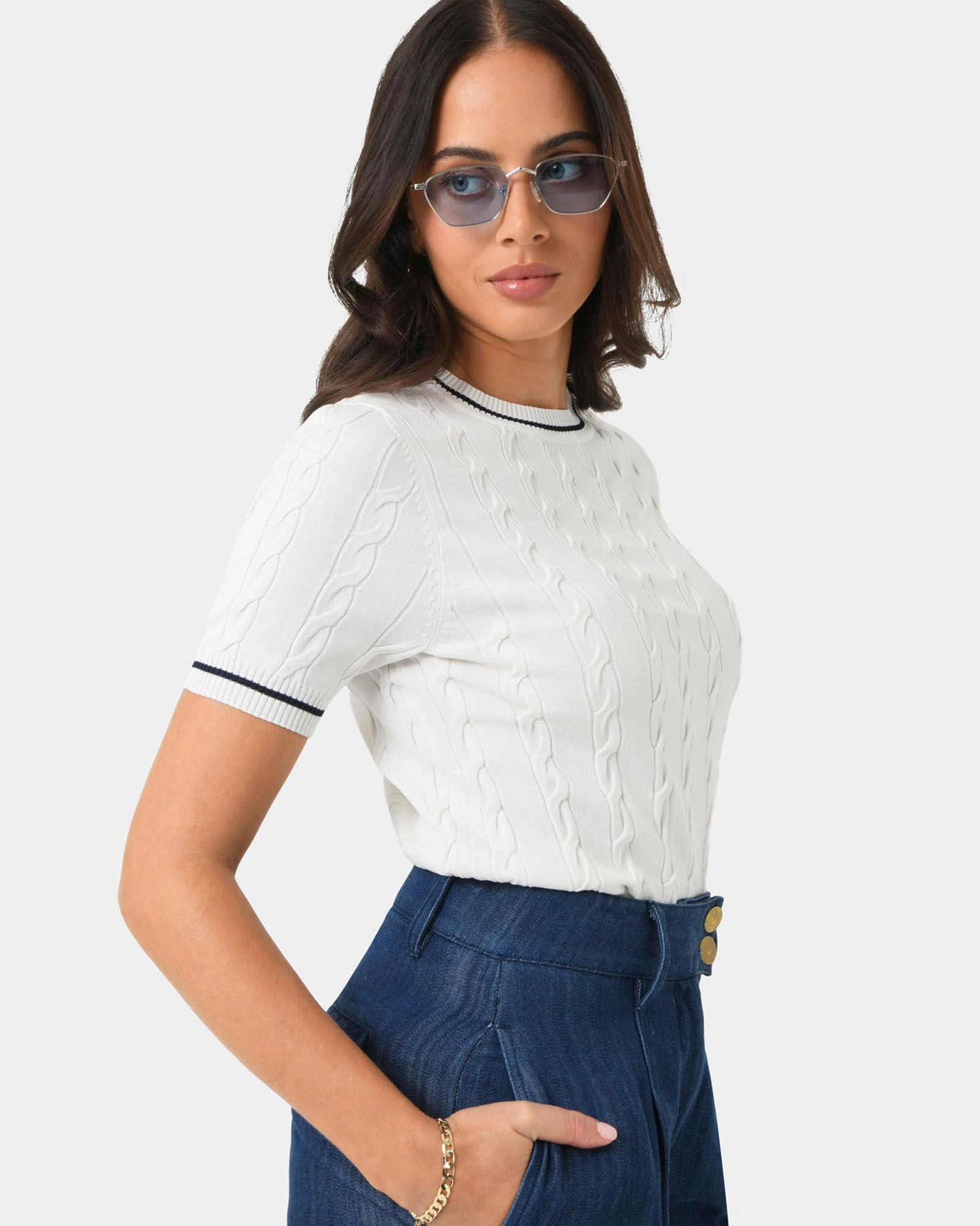 Forcast Clothing - Harvey Cable Knit Top