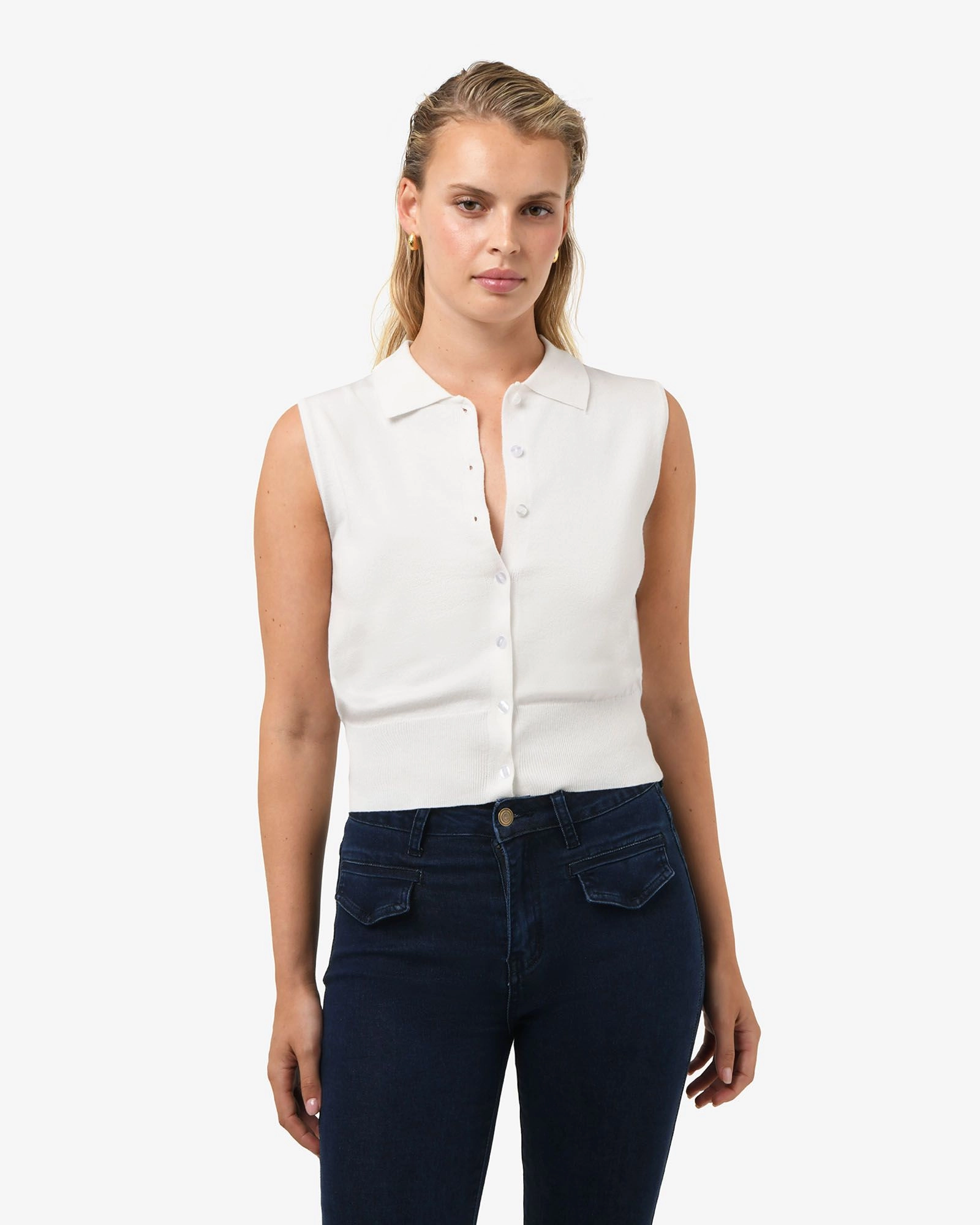 Forcast Clothing - Collins Collar Knit Top