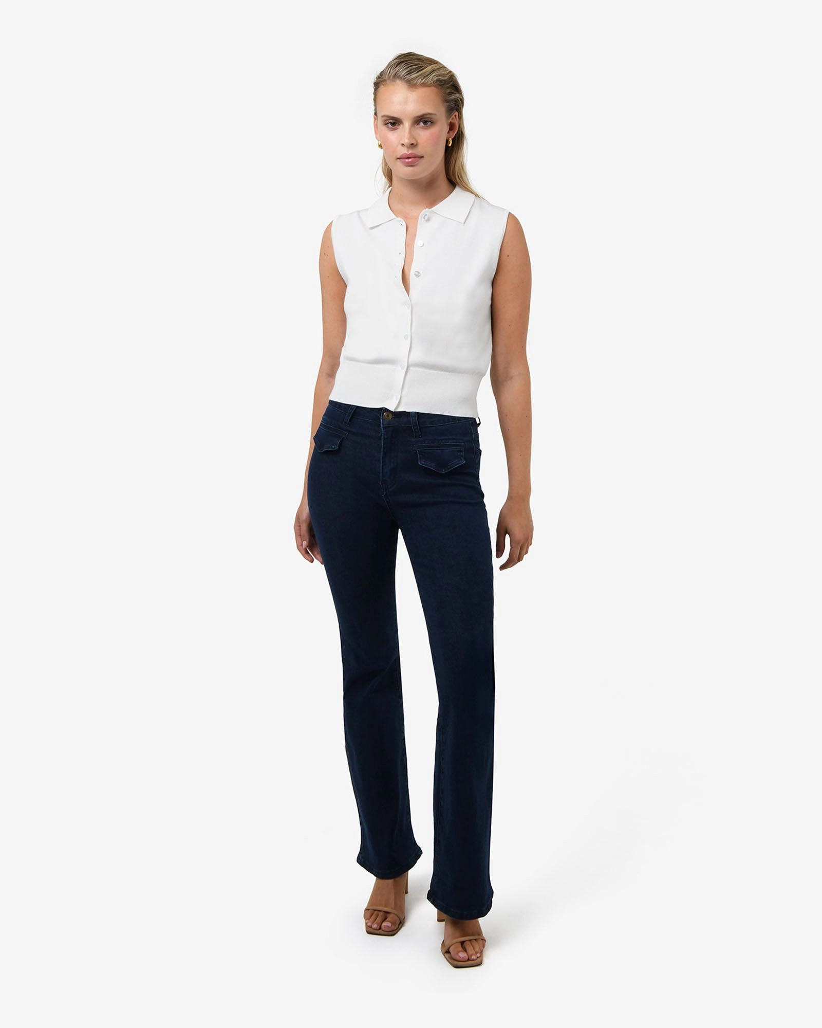 Forcast Clothing - Collins Collar Knit Top