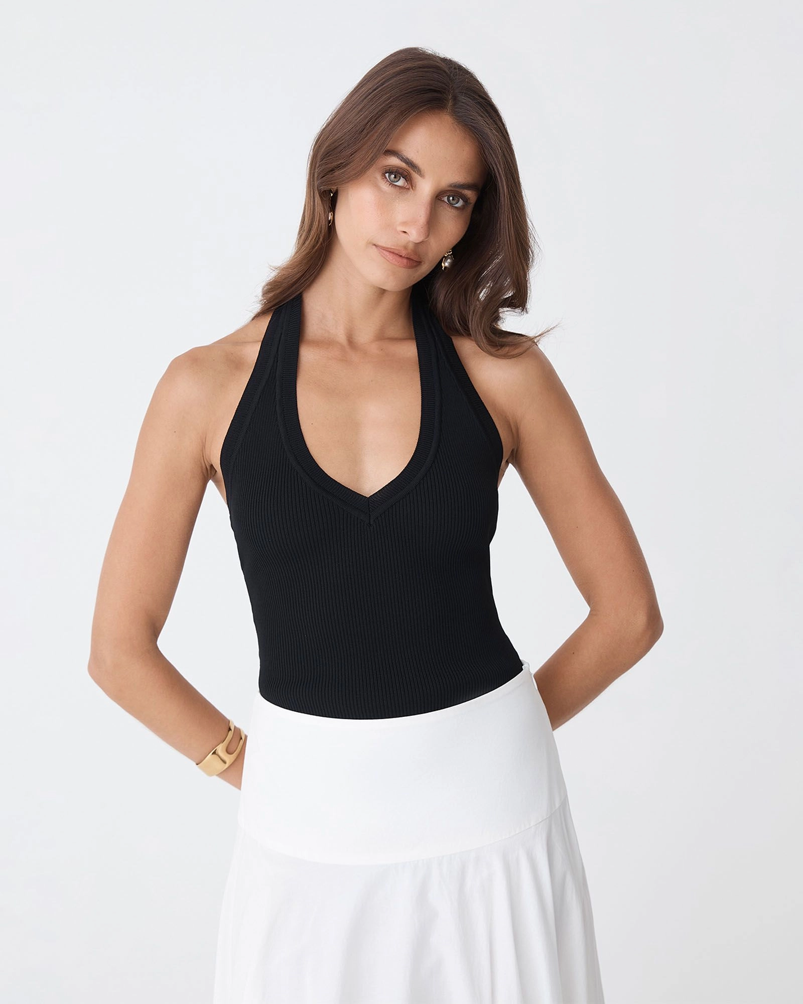 Forcast Clothing - Chantell Halter Knit Top