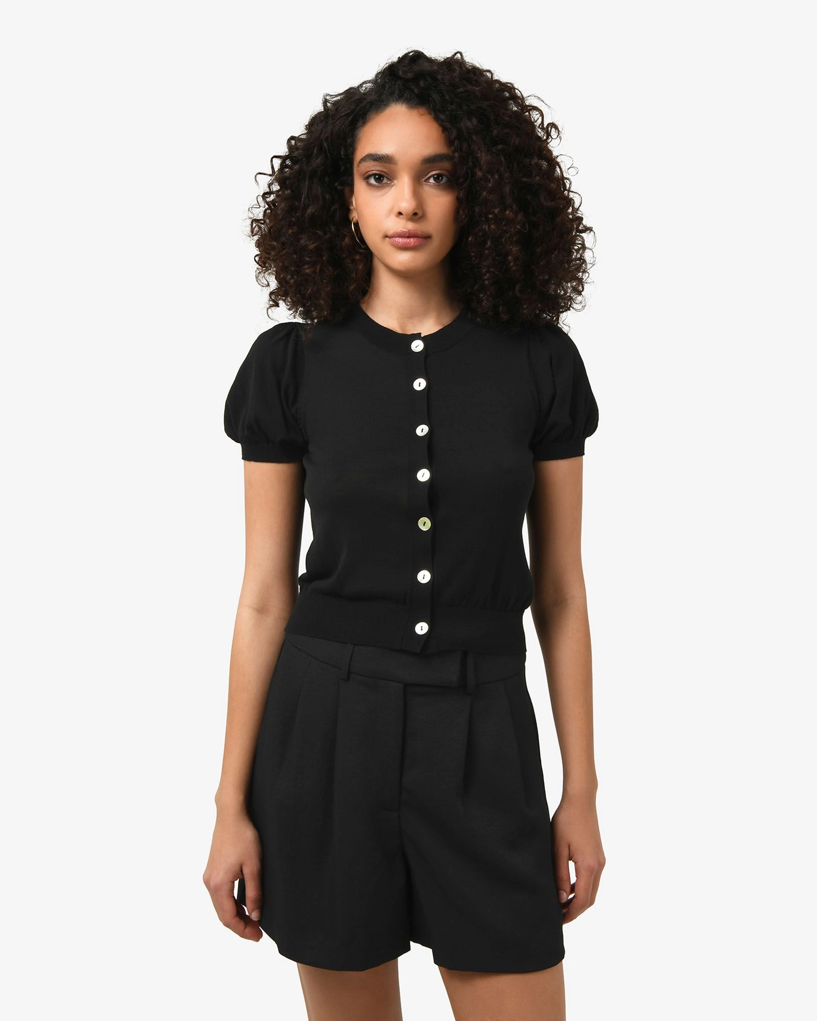 Forcast Clothing - Cindy Puff Sleeve Cardigan