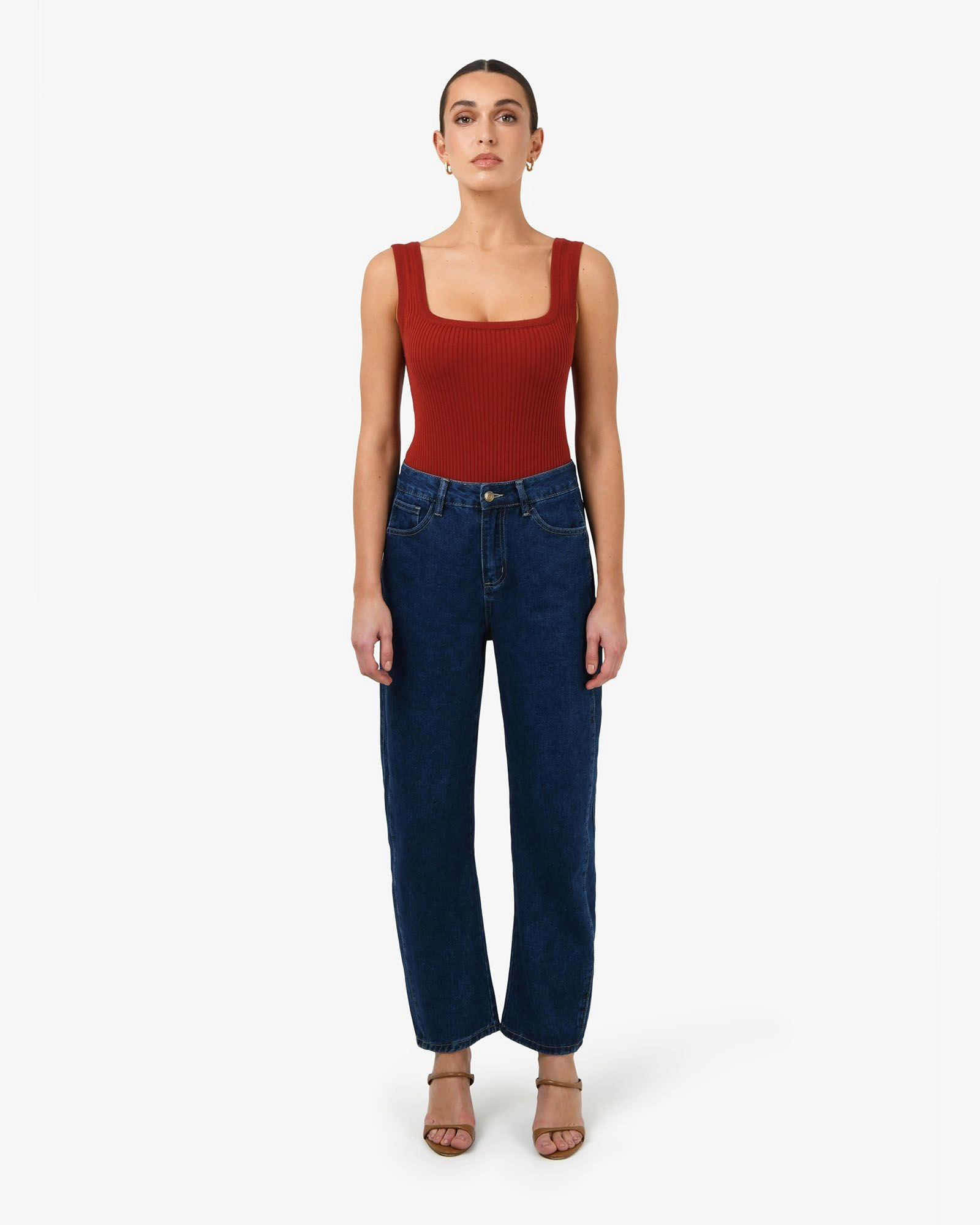 Forcast Clothing - Ella Square Neck Rib Knit