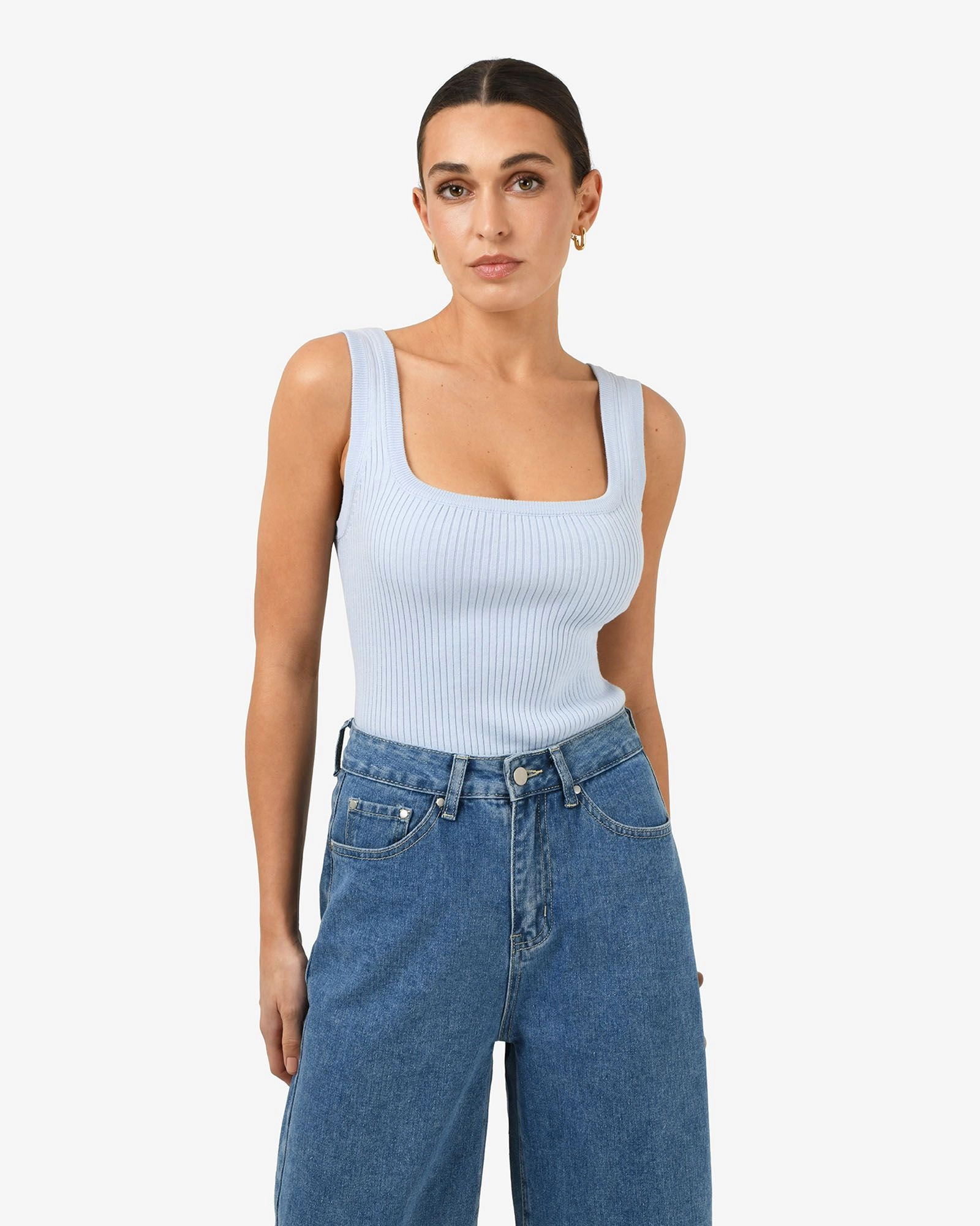 Forcast Clothing - Ella Square Neck Rib Knit