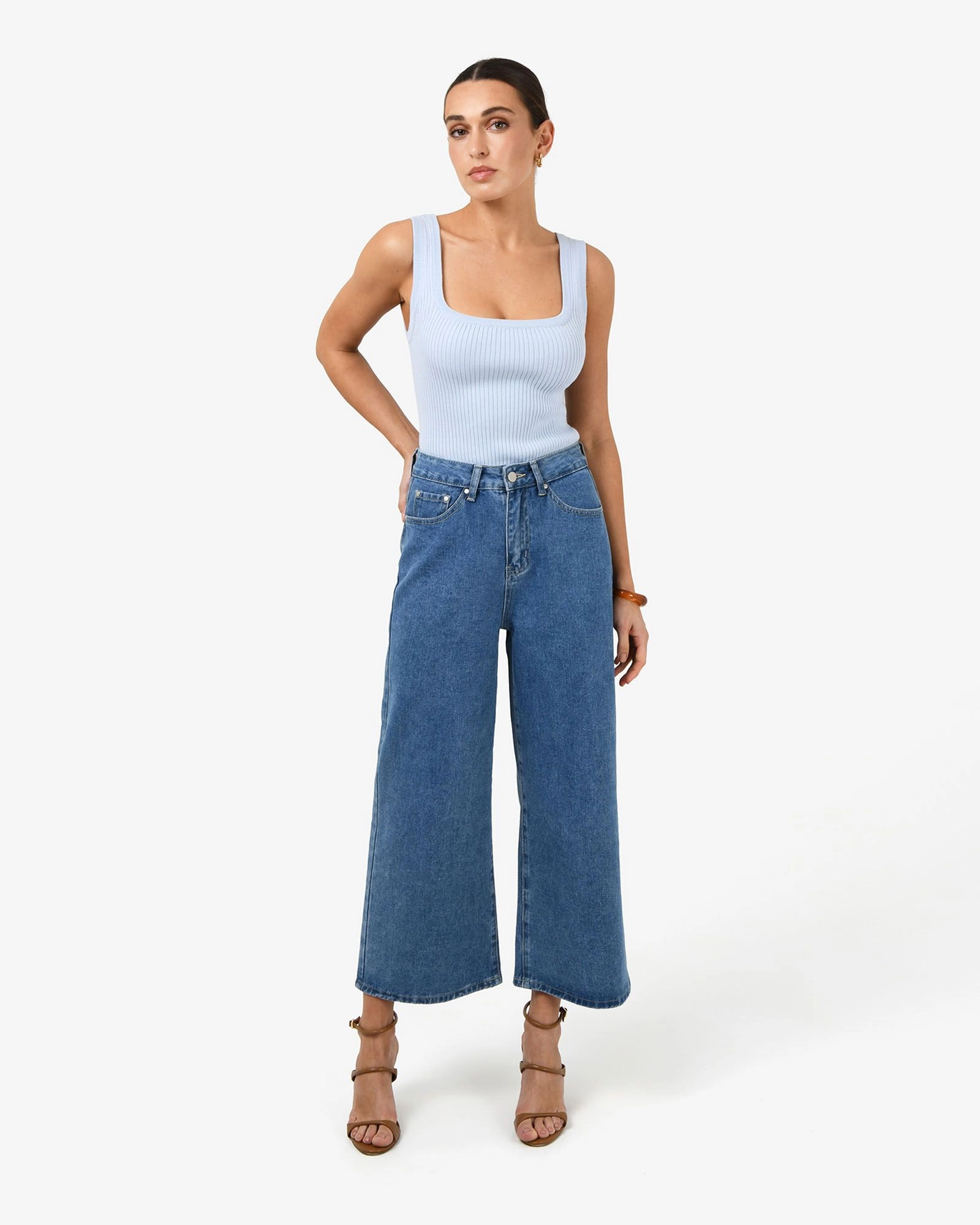 Forcast Clothing - Ella Square Neck Rib Knit