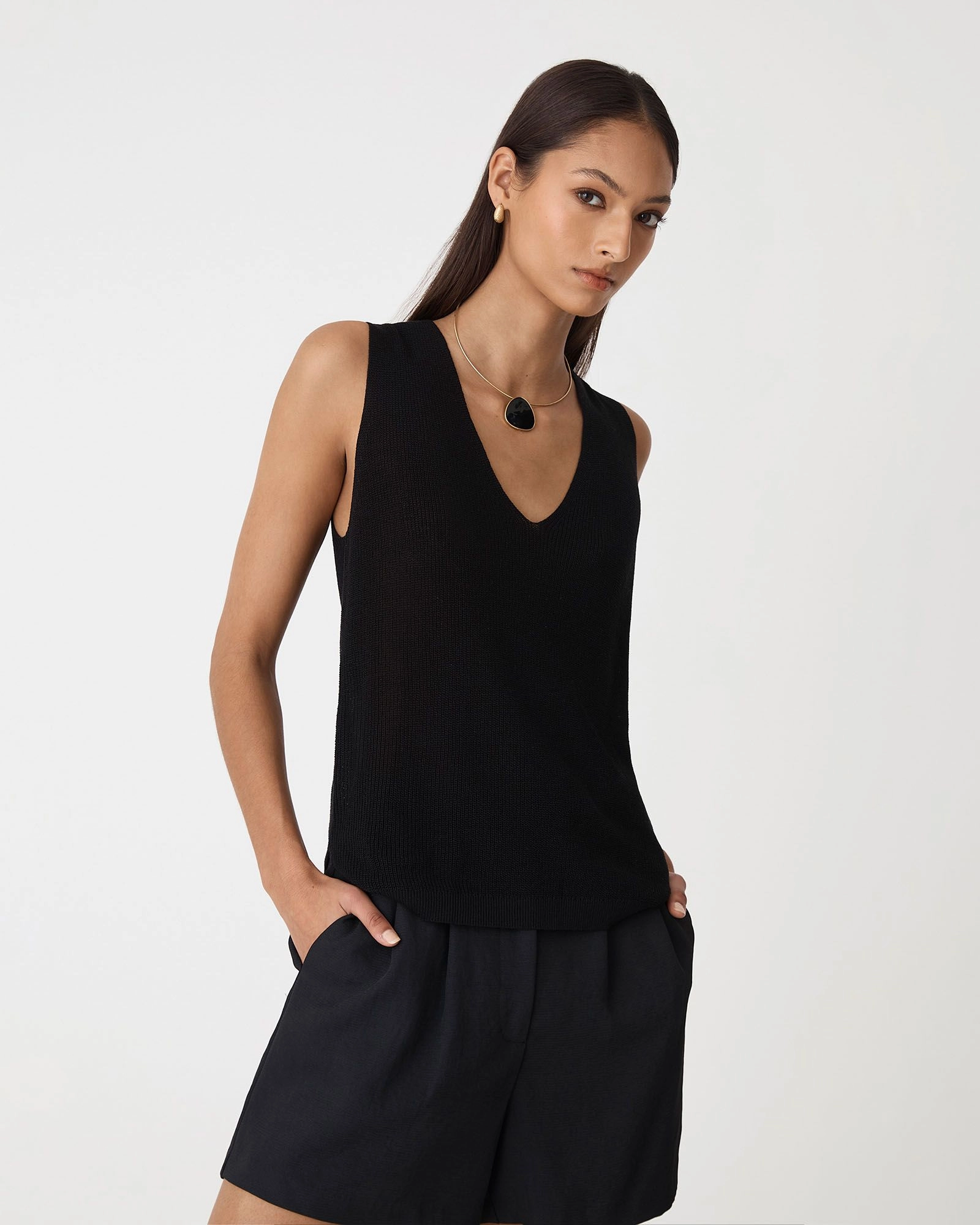 Forcast Clothing - Jillian Lyocell Blend Tank