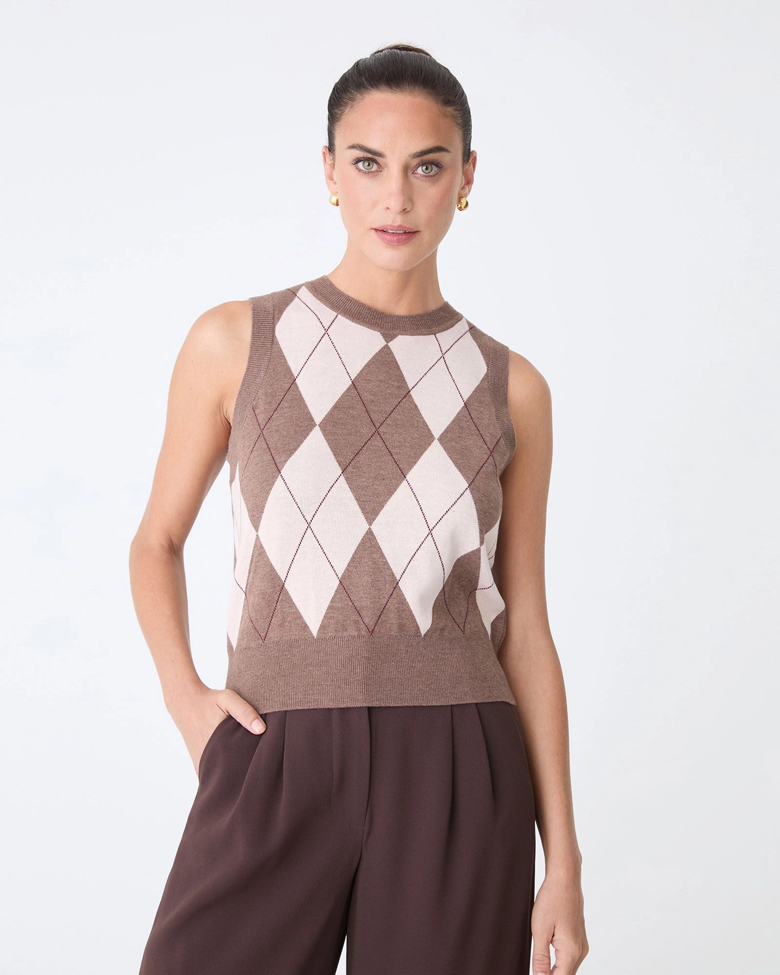 Forcast Clothing - Jacinta Argyle Knit Vest