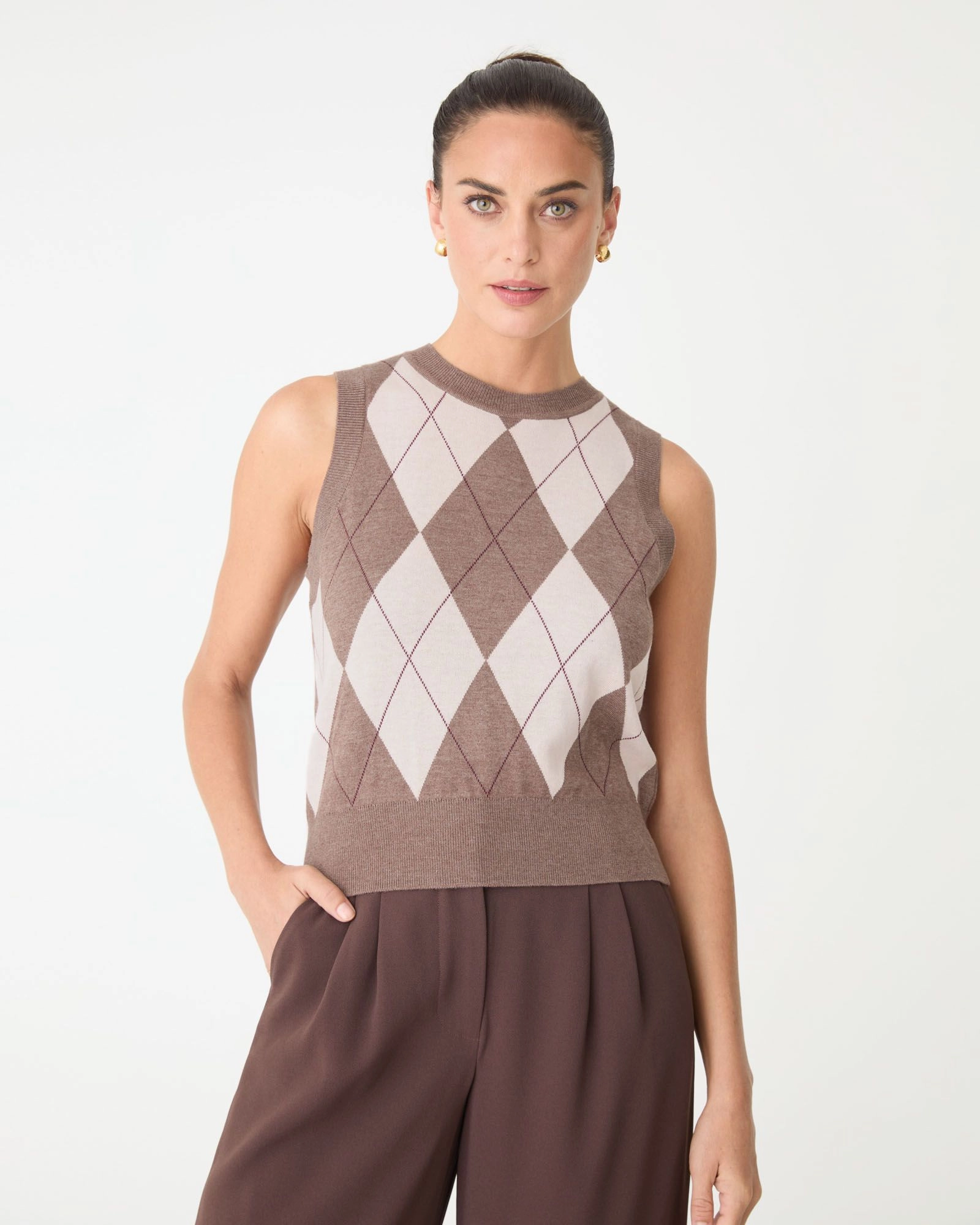 Forcast Clothing - Jacinta Argyle Knit Vest