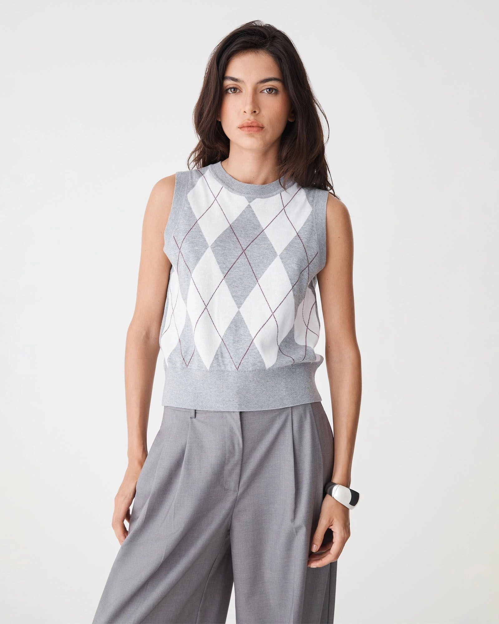 Forcast Clothing - Jacinta Argyle Knit Vest