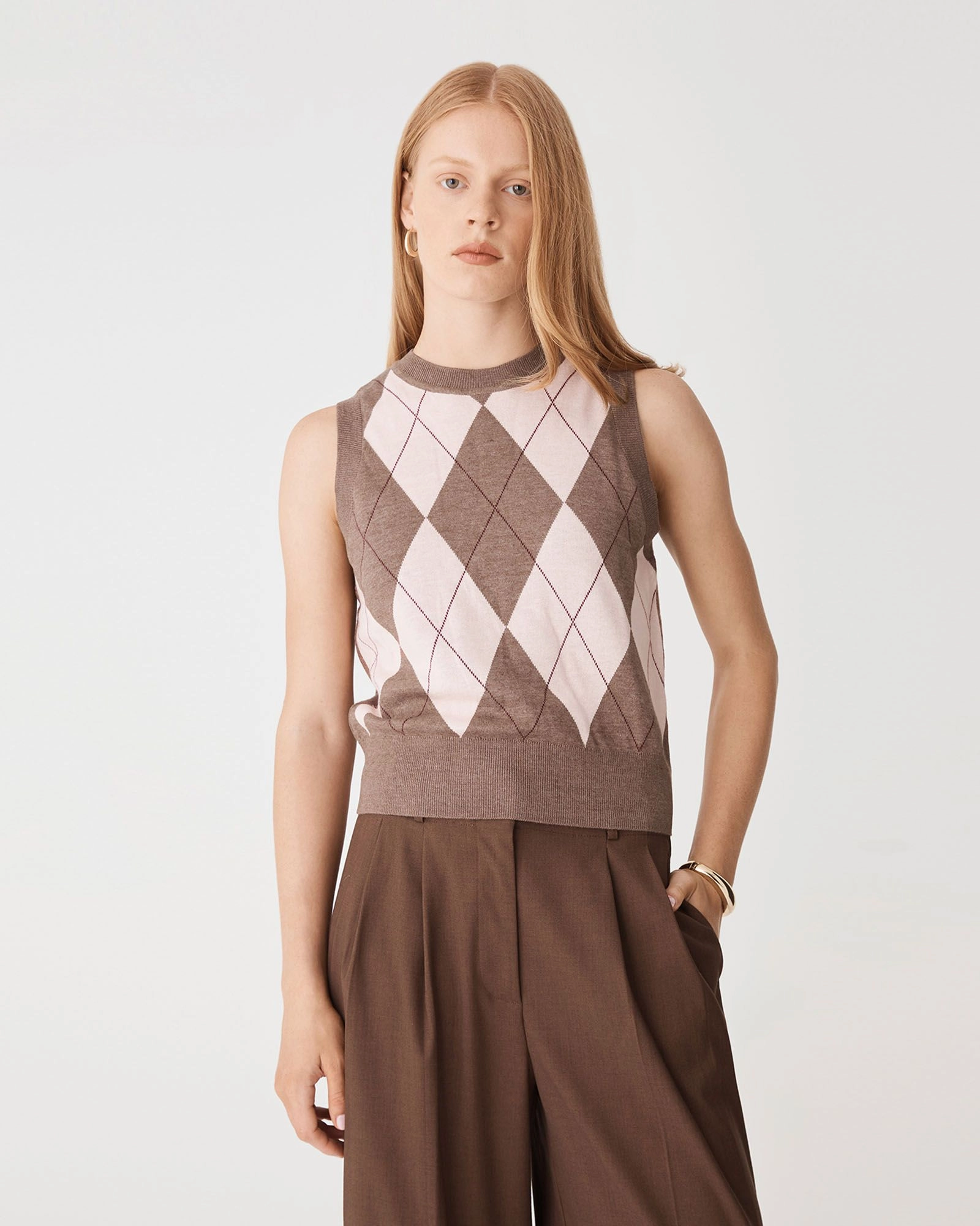 Forcast Clothing - Jacinta Argyle Knit Vest