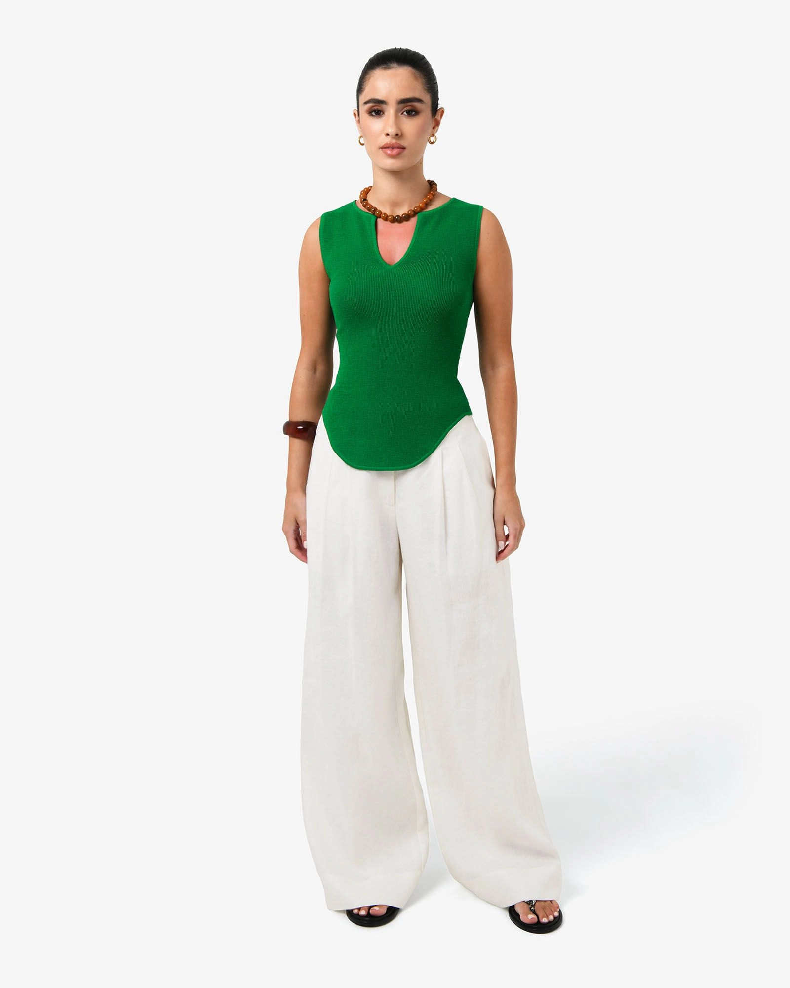 Forcast Clothing - Noemi Split Neck Tank