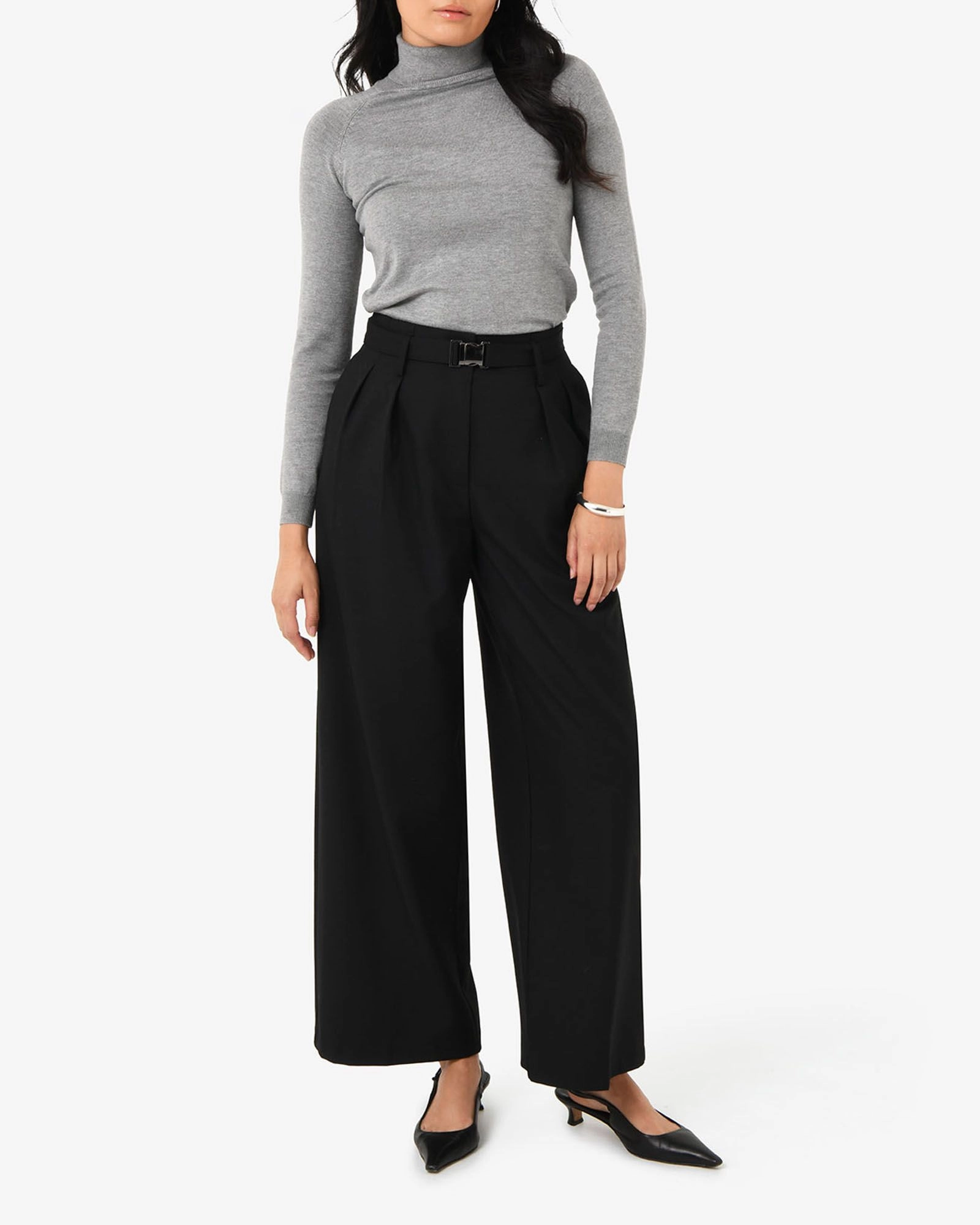 Forcast Clothing - Nadia Buckle Wide Leg Pants