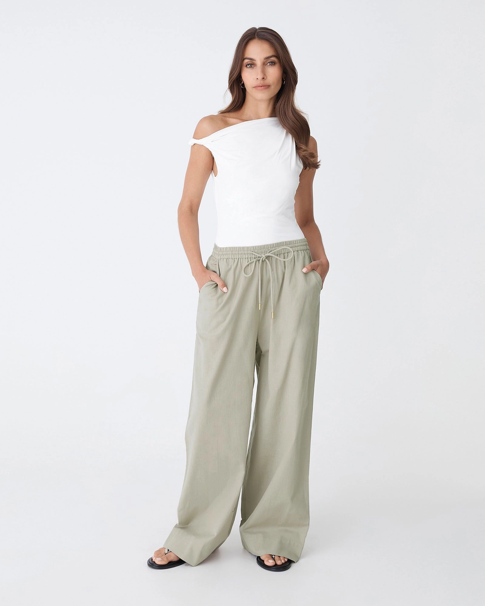 Forcast Clothing - Bronte Cotton Drawstring Pants