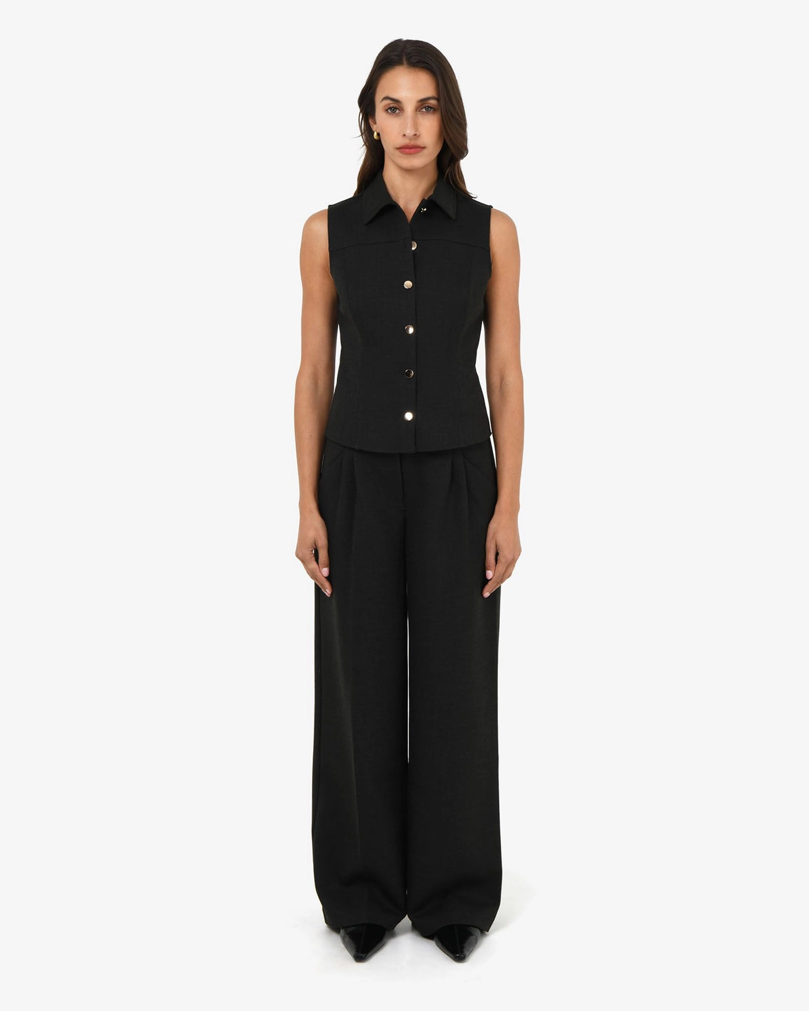 Forcast Clothing - Dolly Pleated Wide Leg Pants