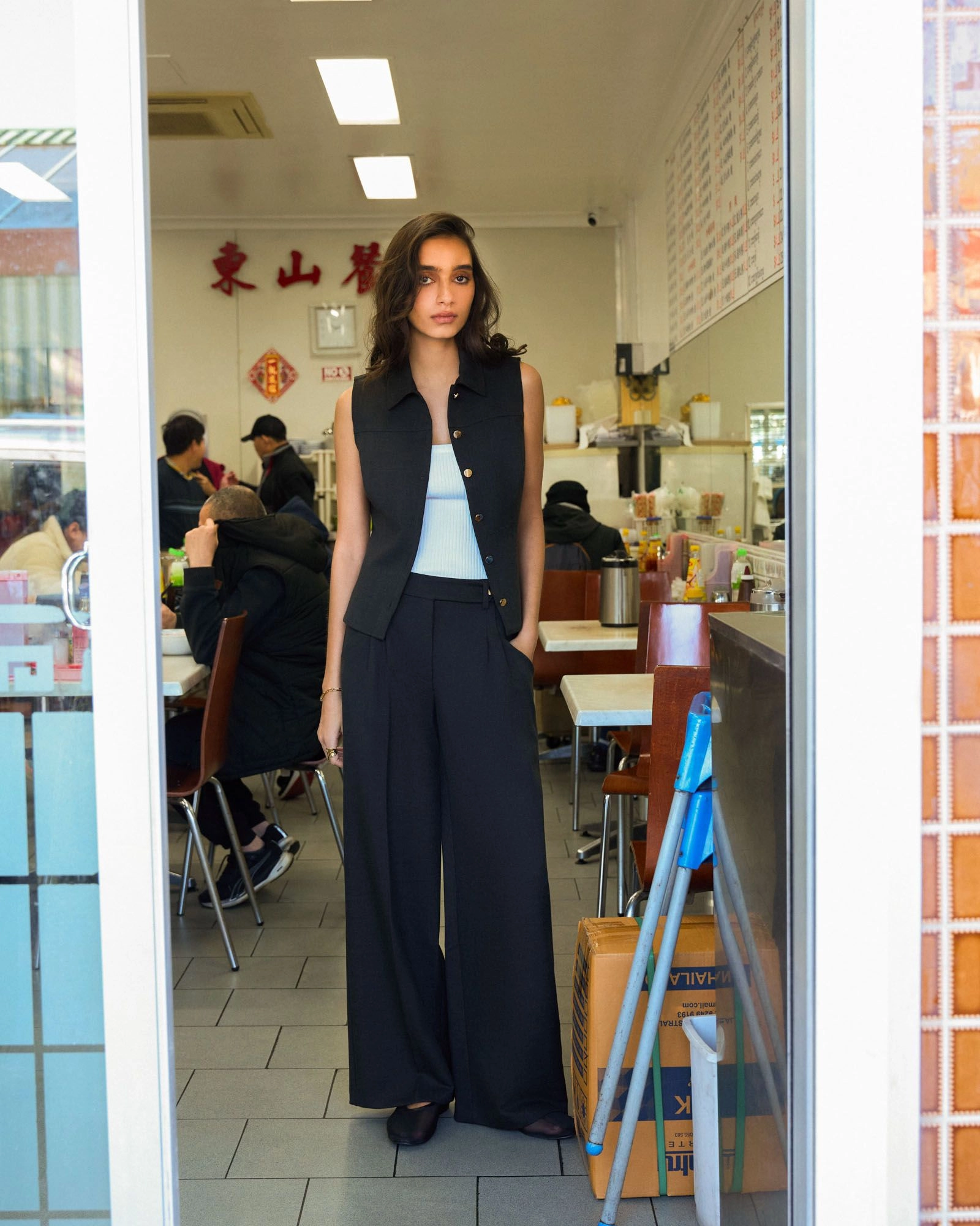 Forcast Clothing - Dolly Pleated Wide Leg Pants