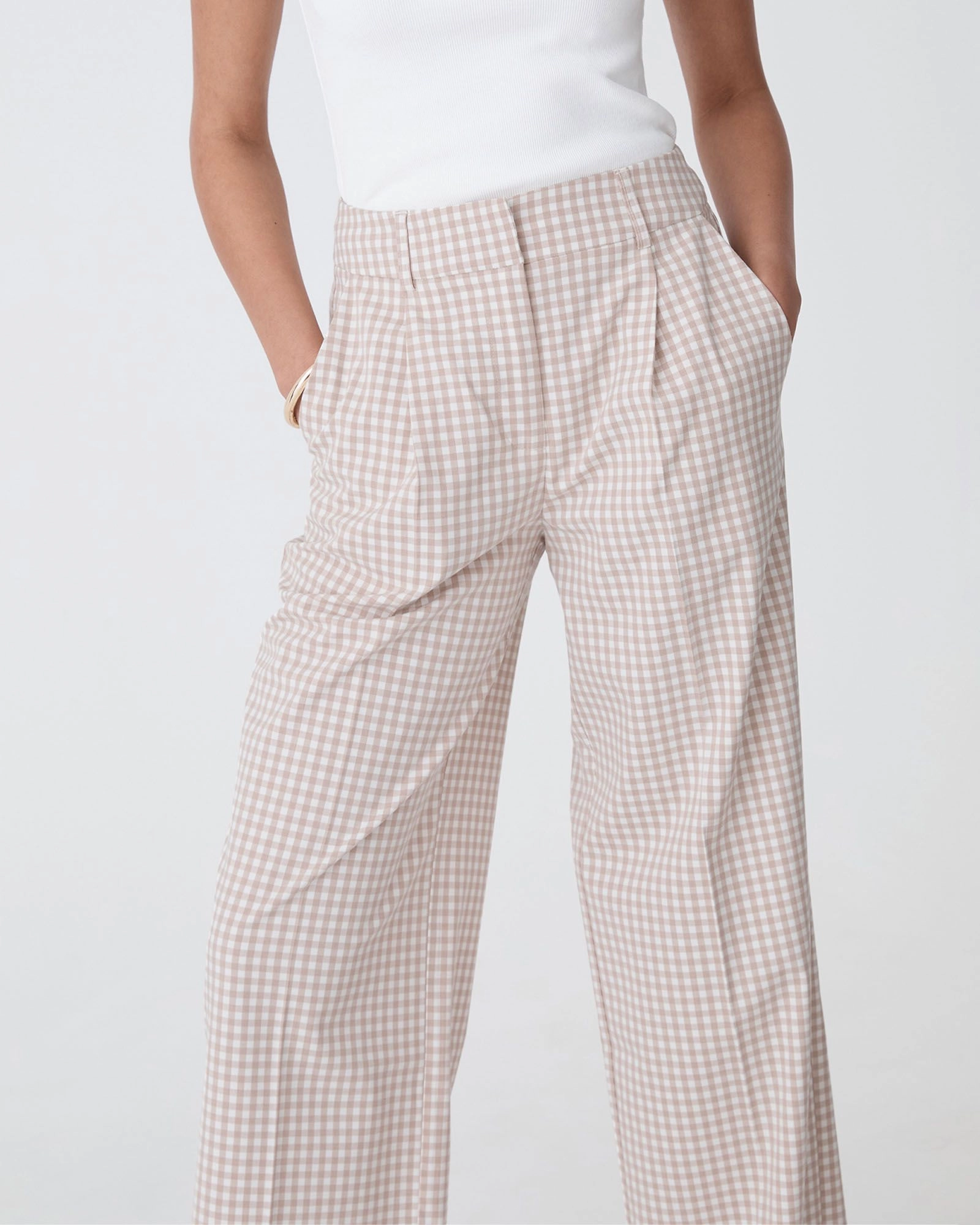 Forcast Clothing - Koora Check Wide Leg Pants