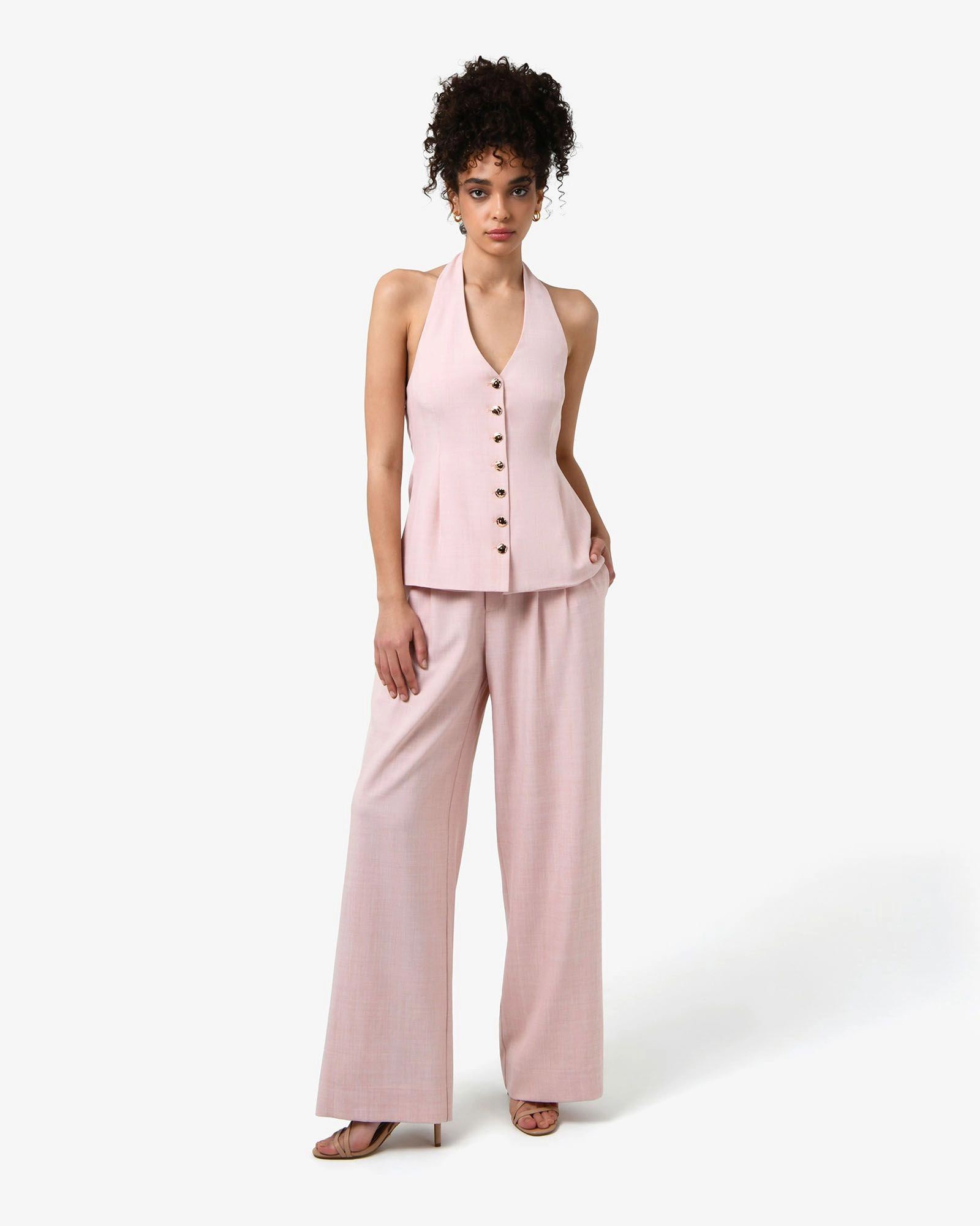 Forcast Clothing - Lola Lurex Blend Wide Leg Pant