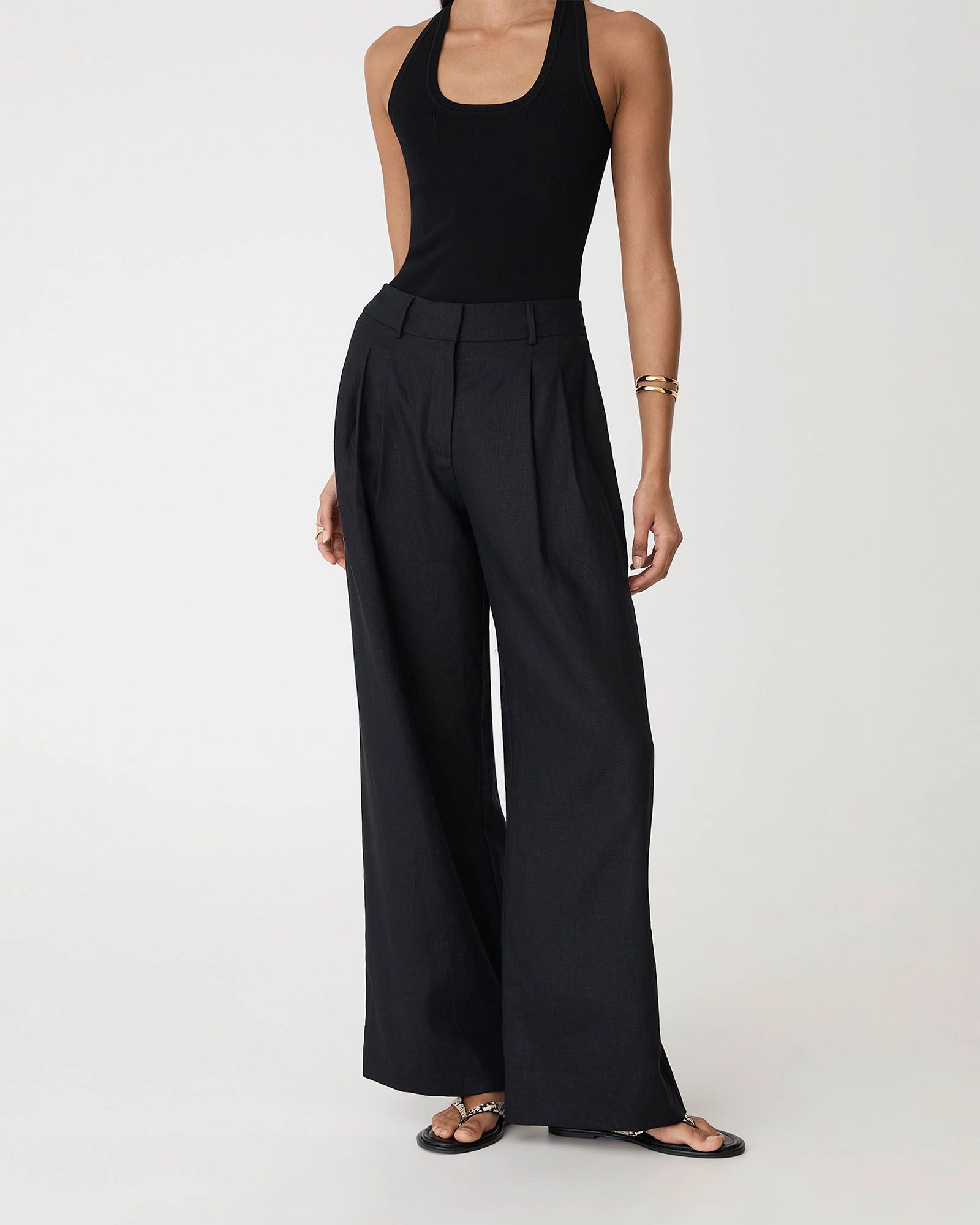 Forcast Clothing - Ami Wide Leg Linen Pants