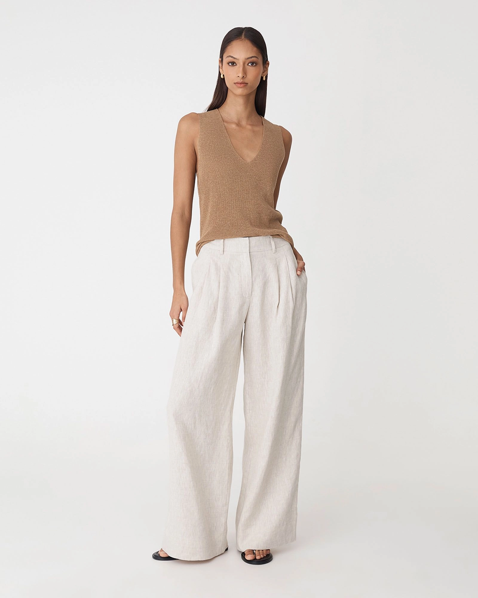 Forcast Clothing - Ami Wide Leg Linen Pants