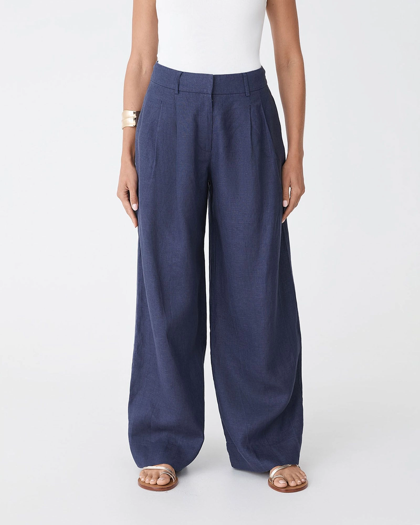 Forcast Clothing - Ami Wide Leg Linen Pants