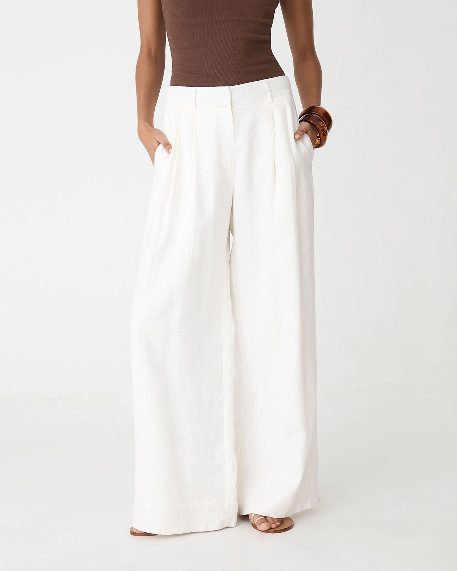 Forcast Clothing - Ami Wide Leg Linen Pants