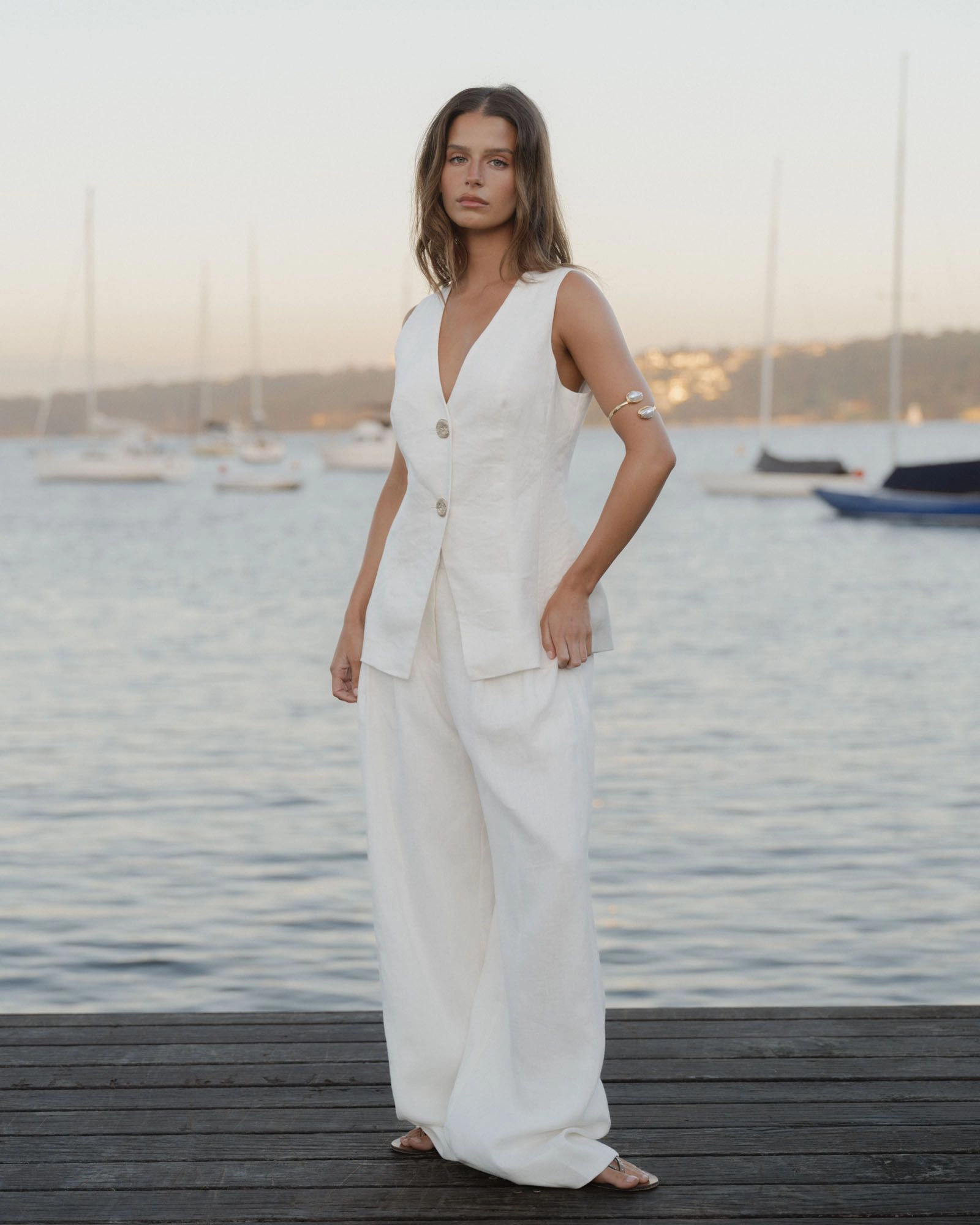 Forcast Clothing - Ami Wide Leg Linen Pants