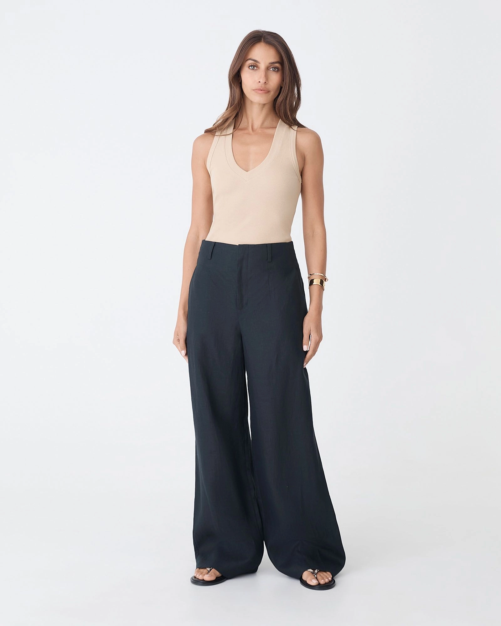 Forcast Clothing - Ivy Linen Wide Leg Pants