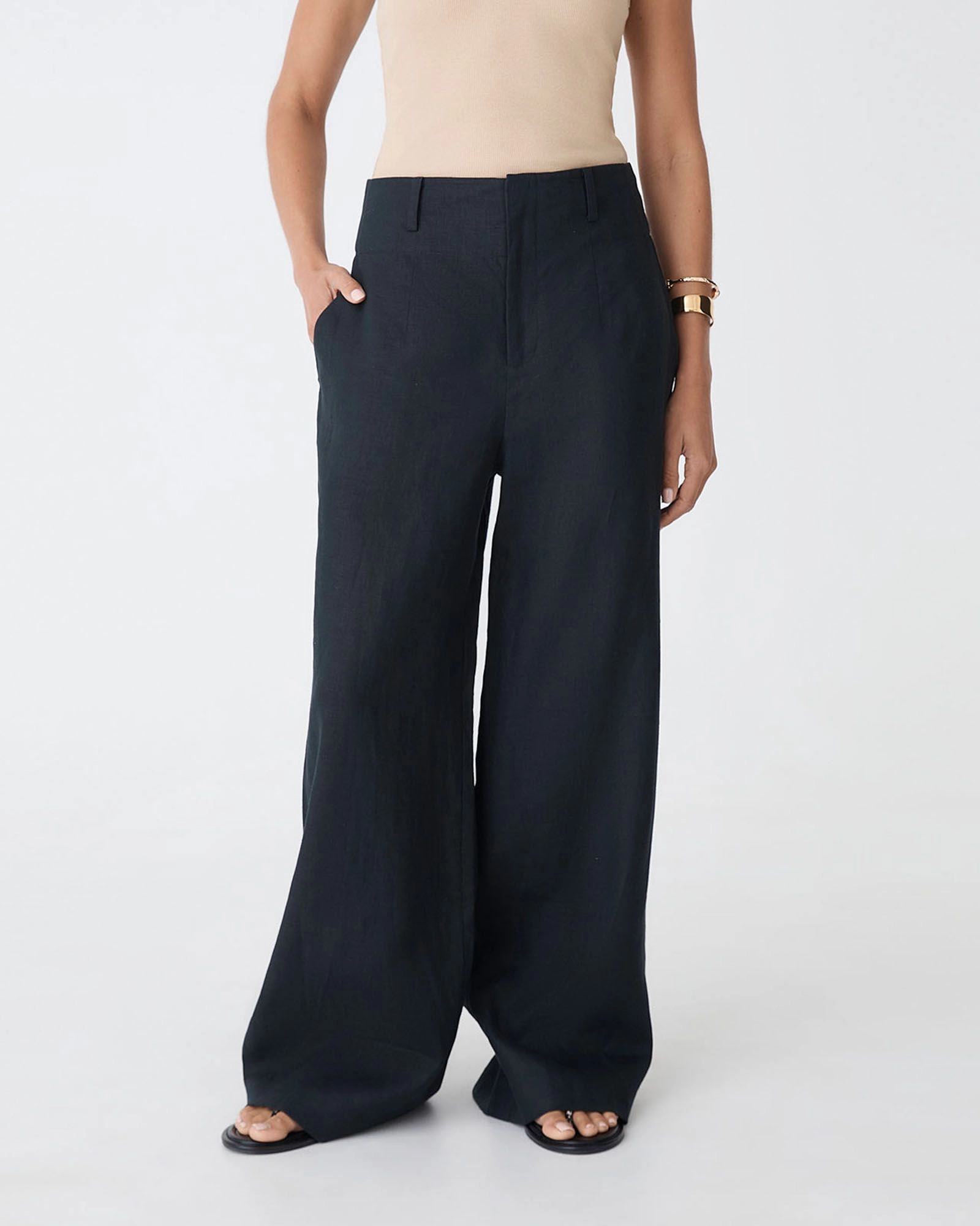 Forcast Clothing - Ivy Linen Wide Leg Pants