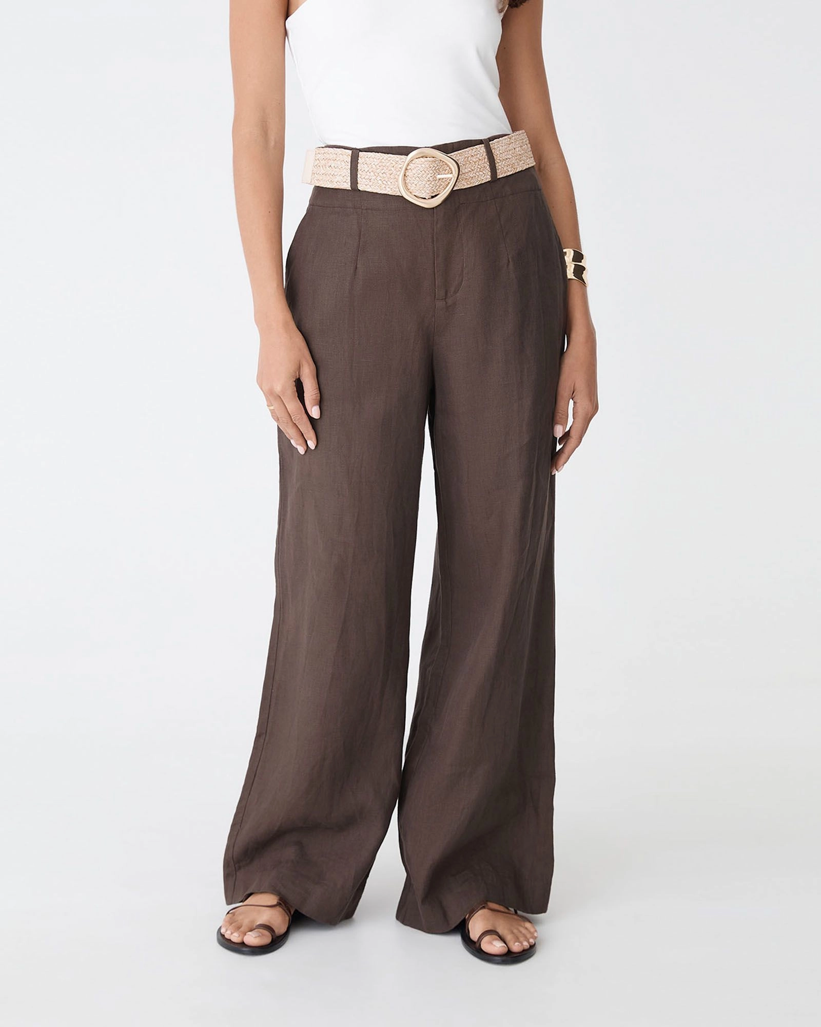Forcast Clothing - Ivy Linen Wide Leg Pants