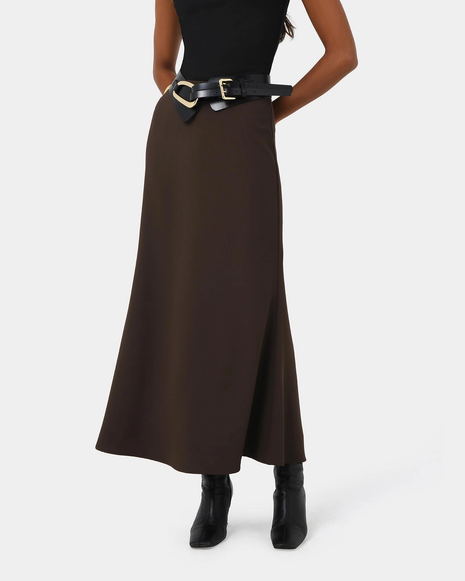 Forcast Clothing - Caris Flared Maxi Skirt