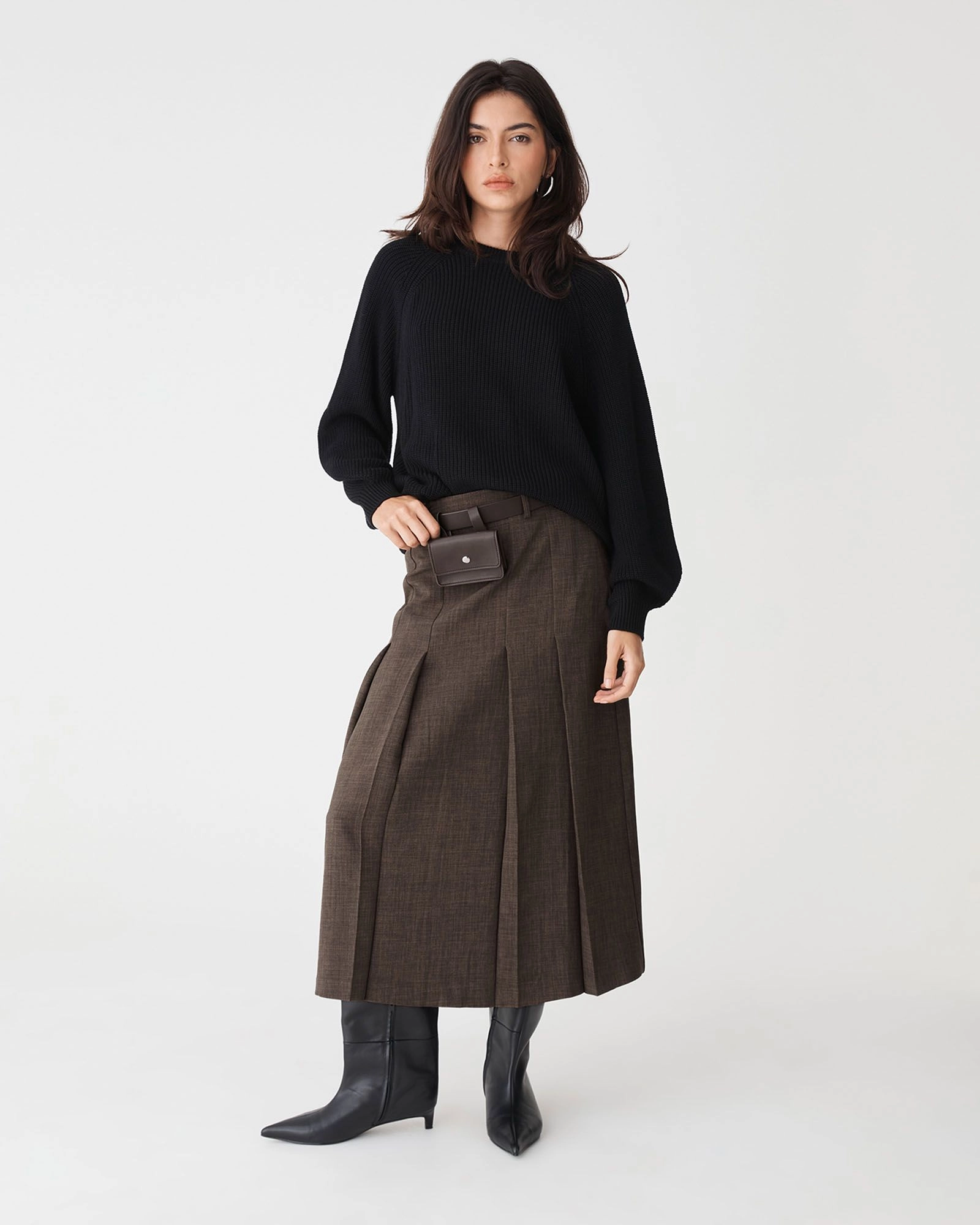 Forcast Clothing - Evelyn Pleated Skirt 