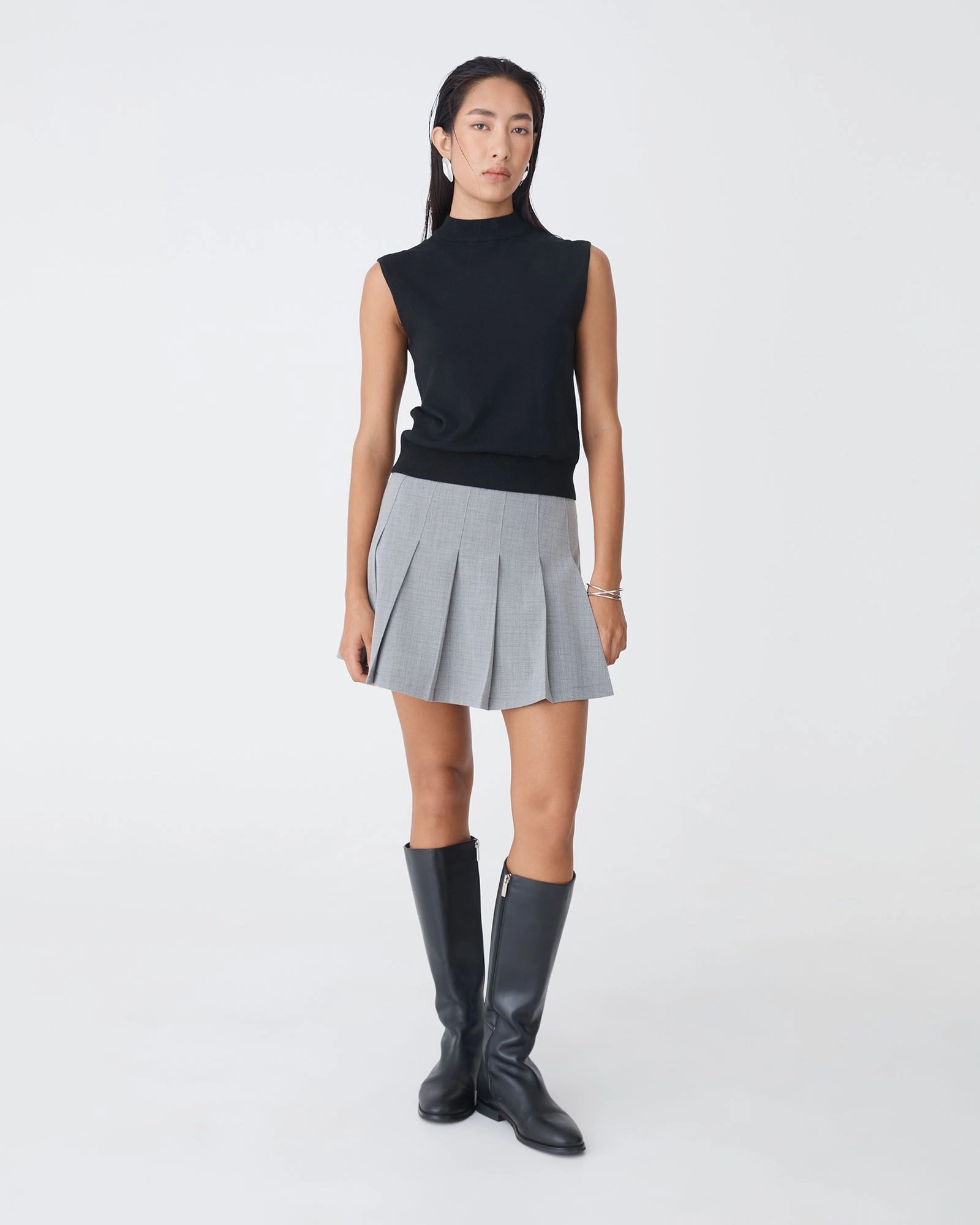 Forcast Clothing - Kris Pleated Mini Skirt