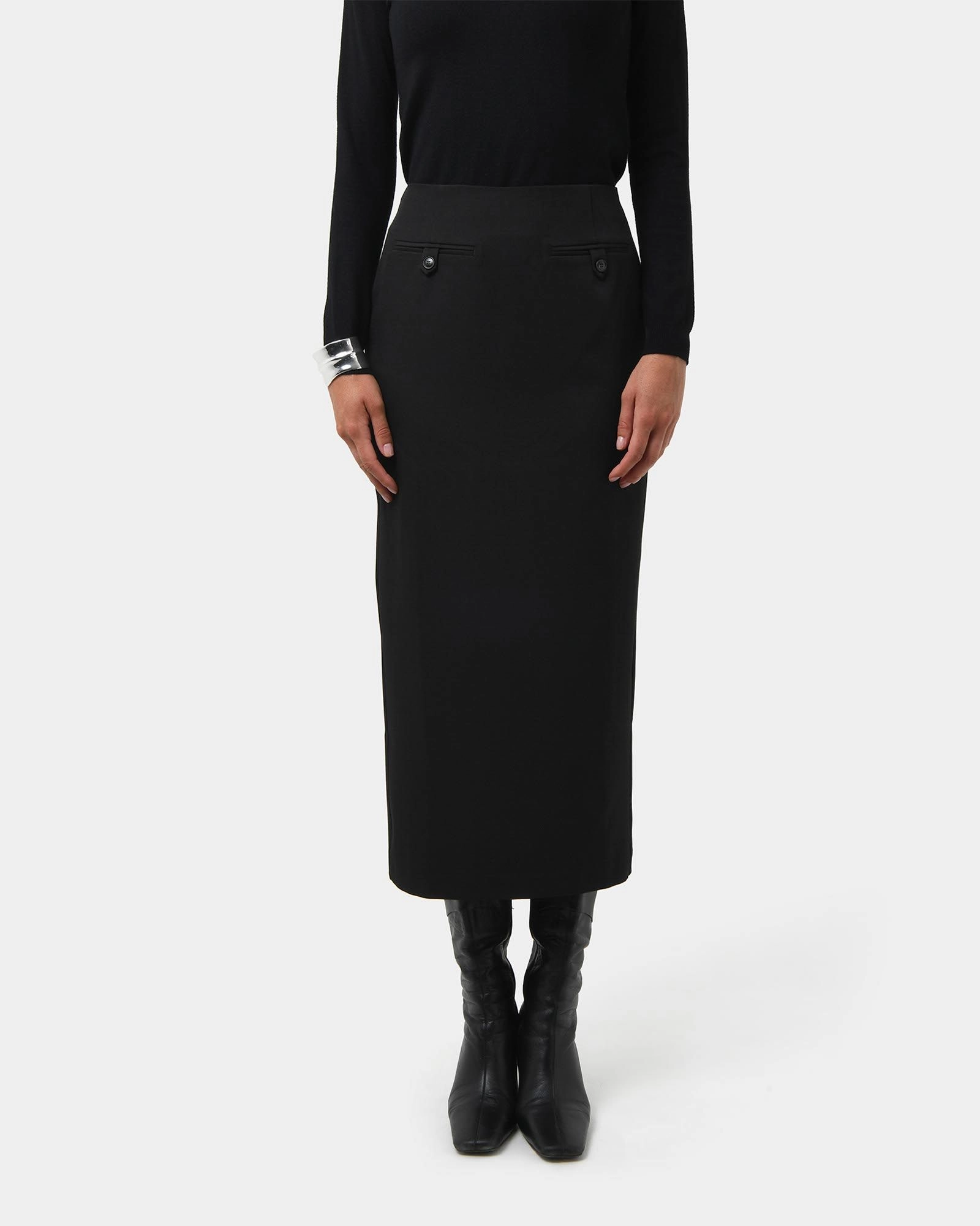 Forcast Clothing - Milla Column Midi Skirt