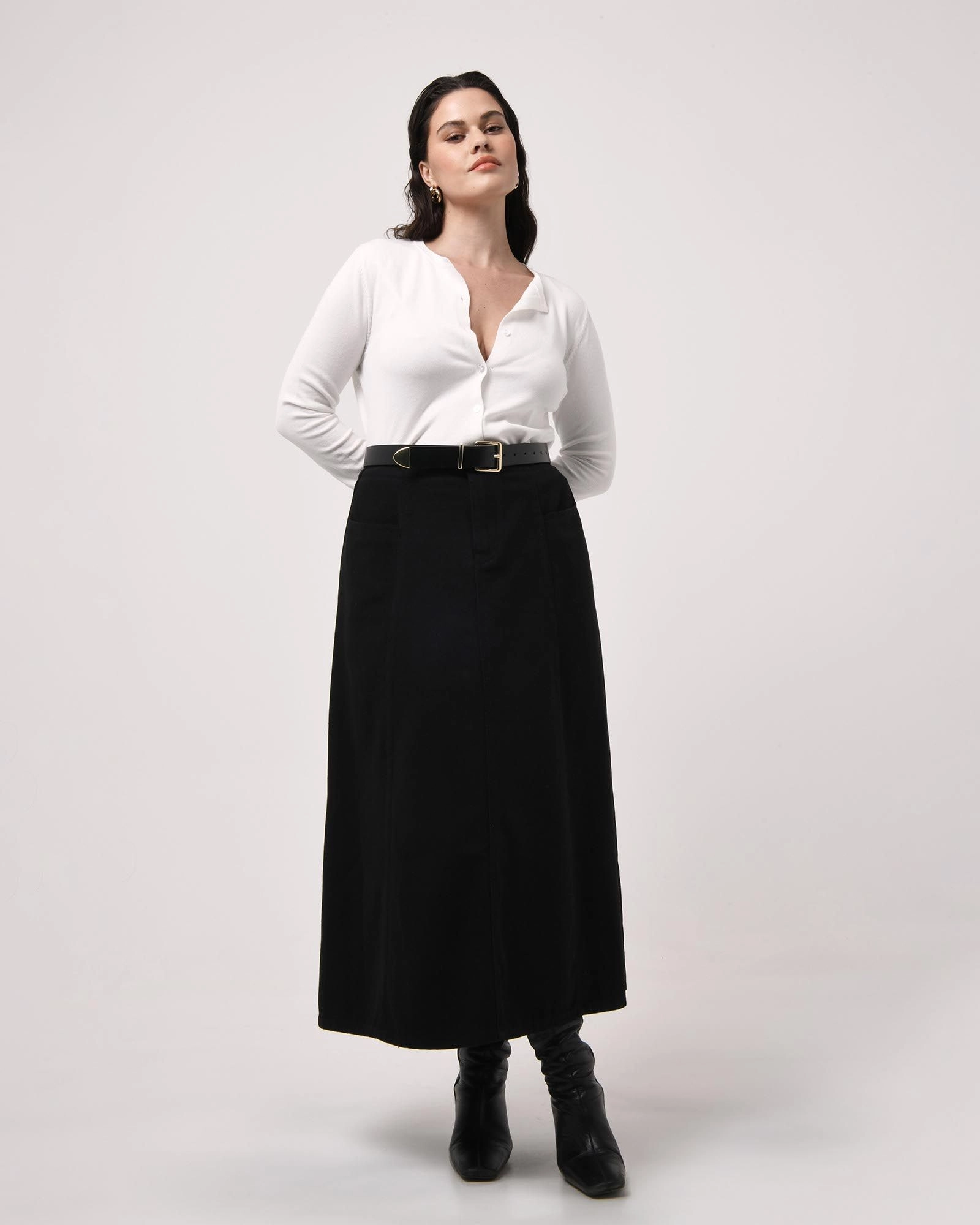Forcast Clothing - Sam Panel Denim Skirt