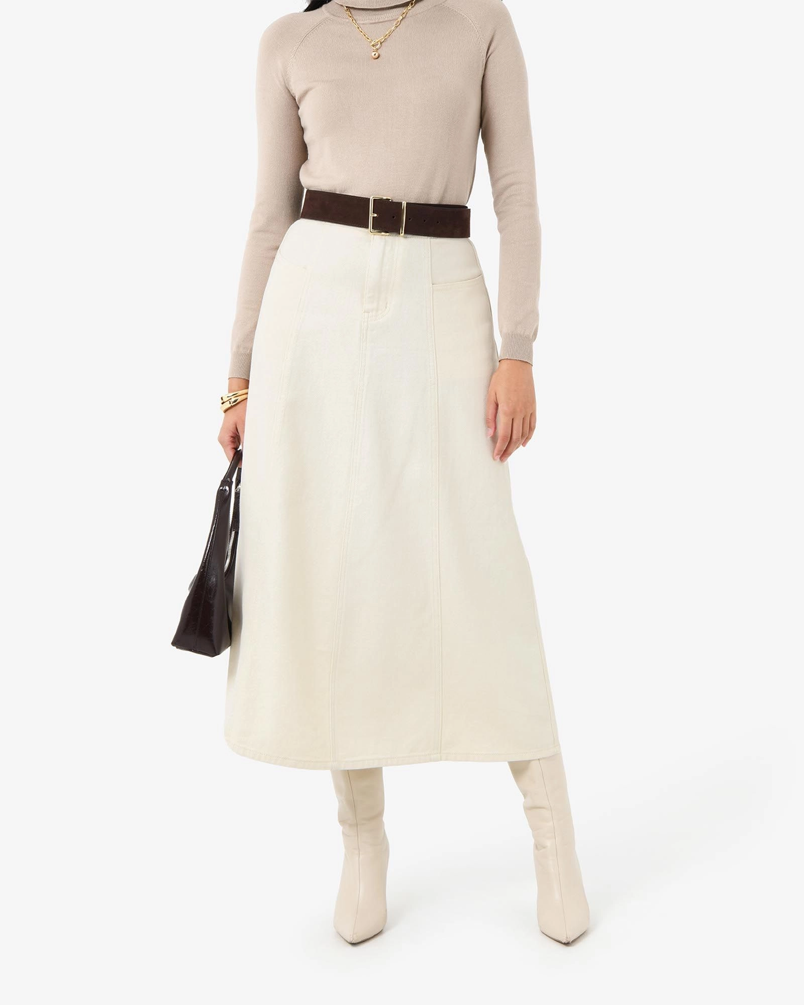 Forcast Clothing - Sam Panel Denim Skirt