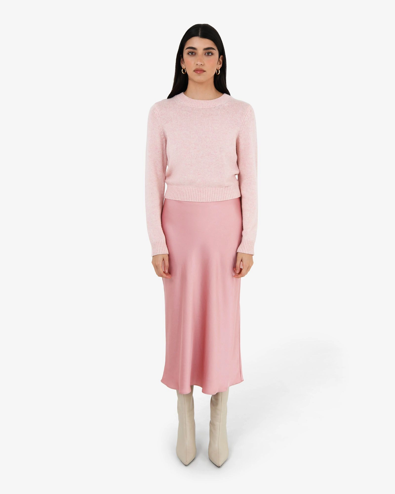 Forcast Clothing - Valeria A-Line Satin Skirt