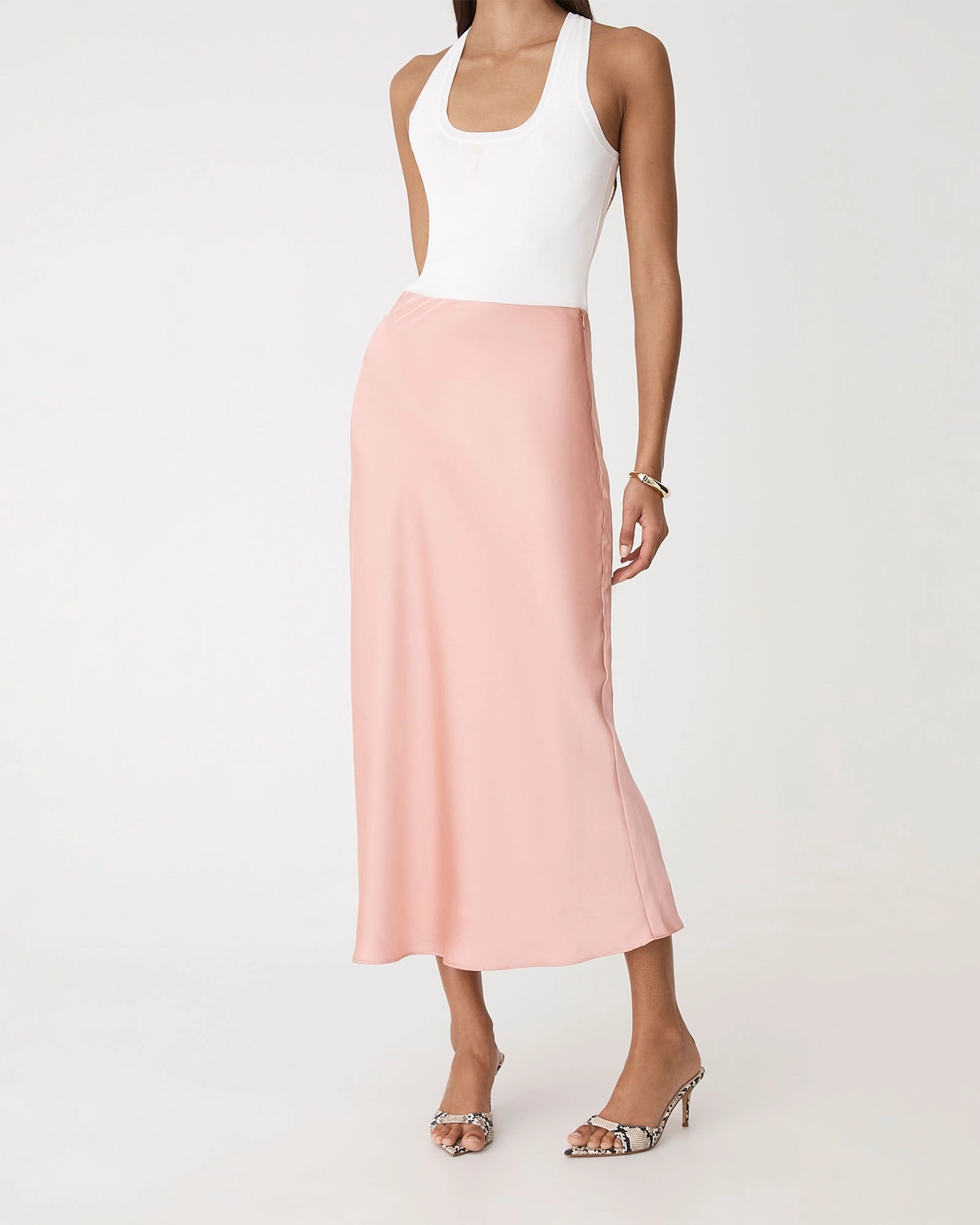 Forcast Clothing - Valeria A-Line Satin Skirt