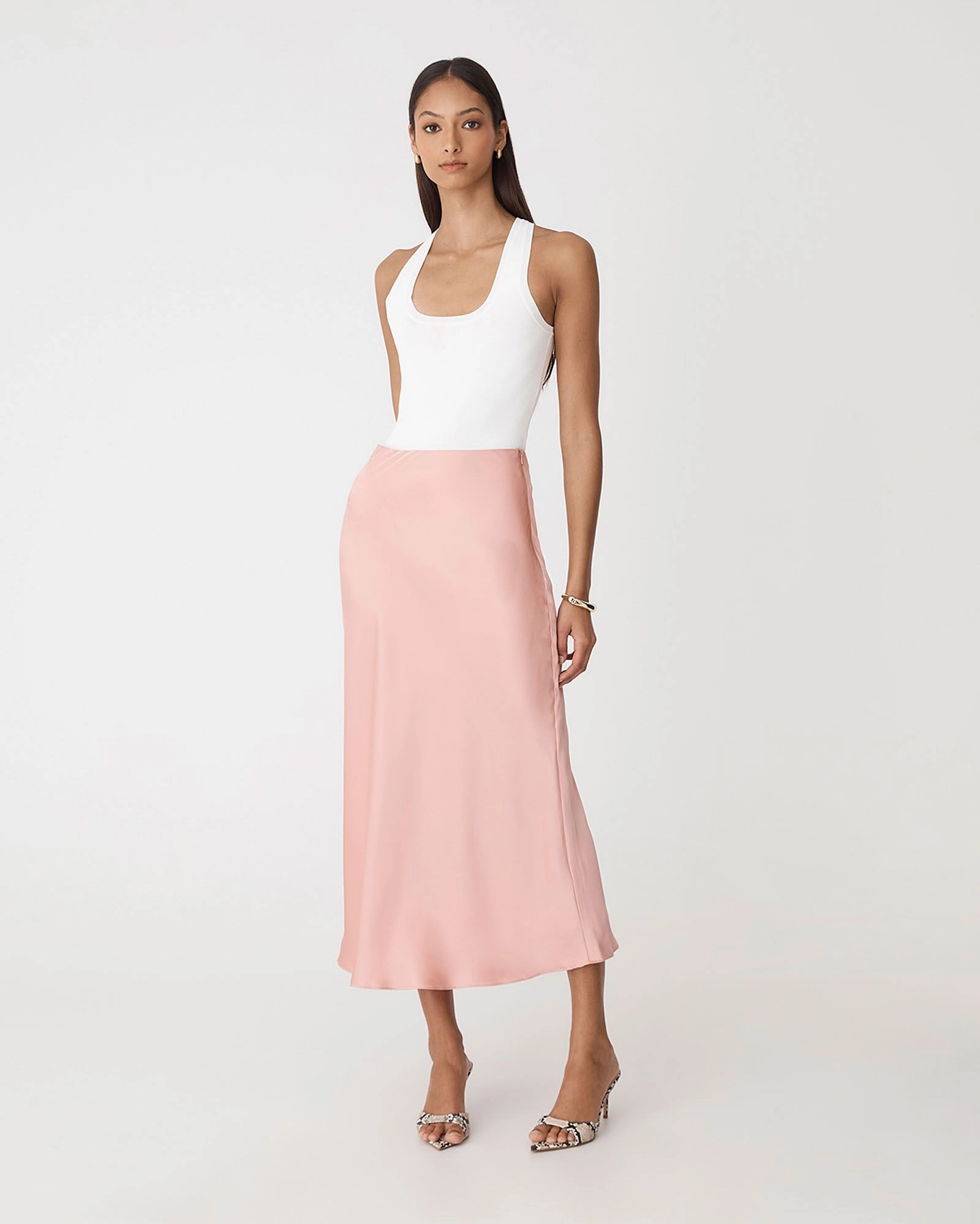 Forcast Clothing - Valeria A-Line Satin Skirt