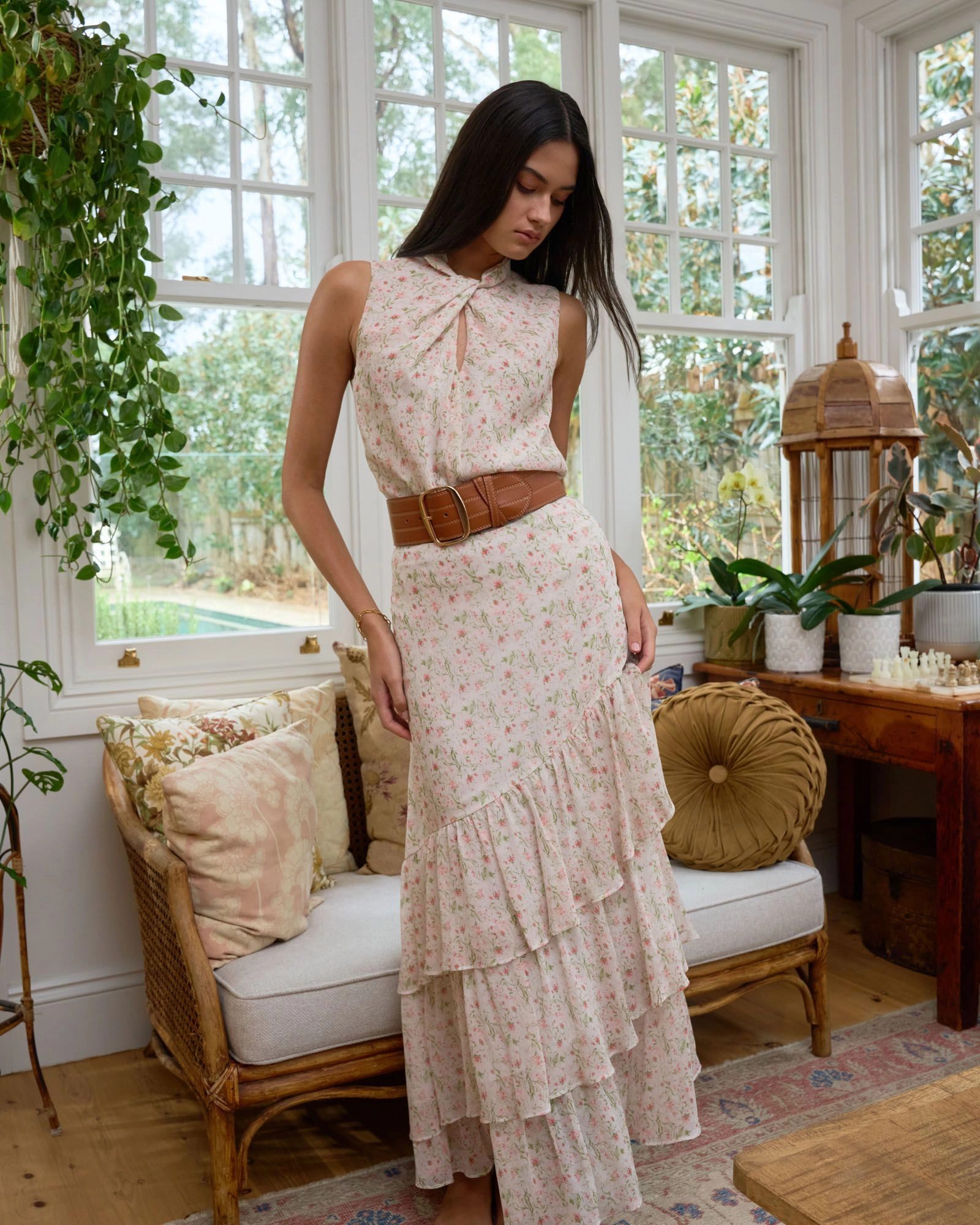 Forcast Clothing - Indy Ruffle Floral Skirt
