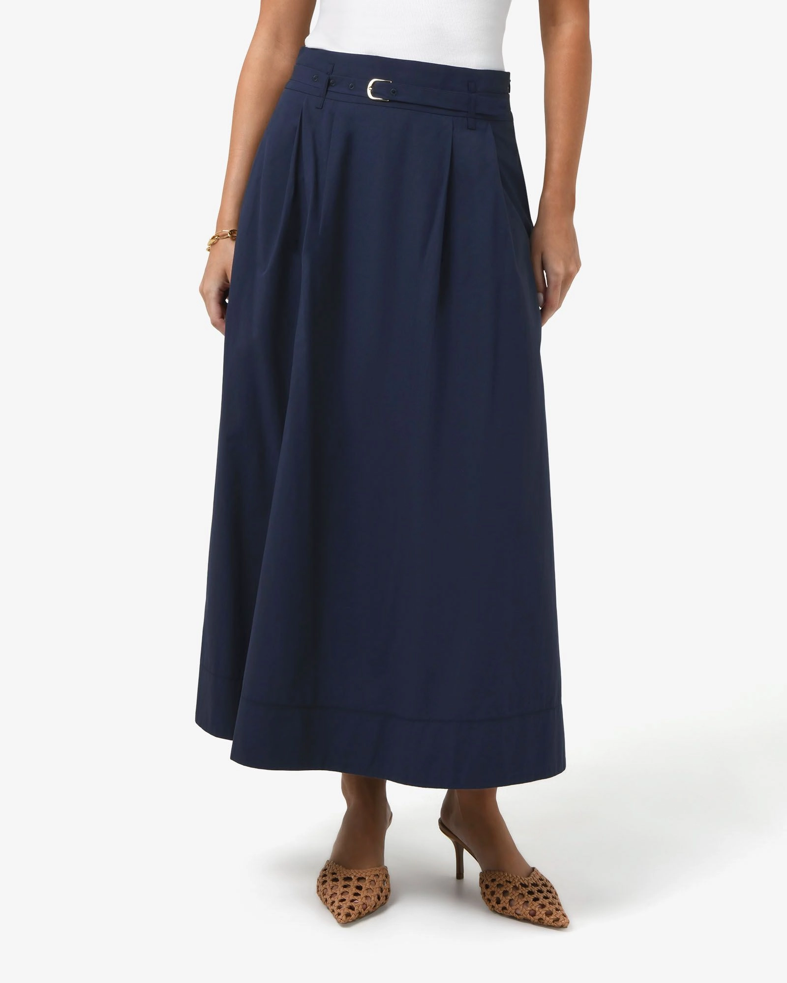 Forcast Clothing - Willow Cotton Belted Skirt